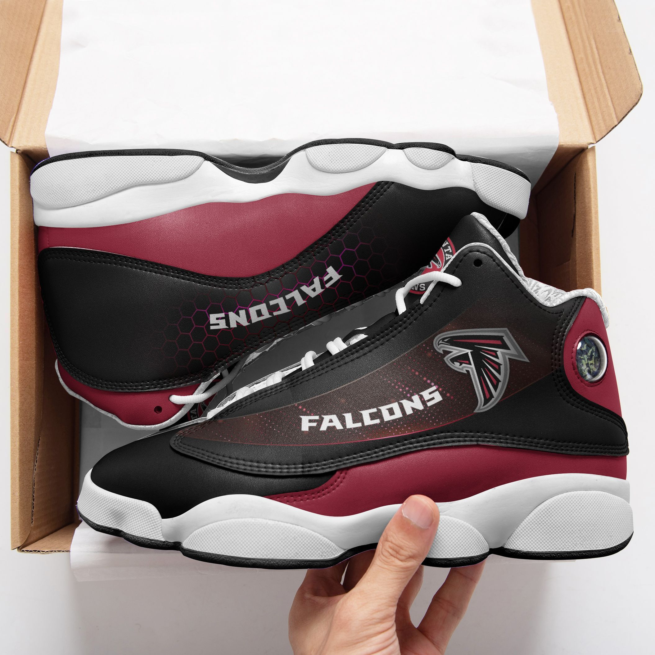 JWFancy Atlanta Falcons NFL AJ13 Sneakers Shoes For Men And Women