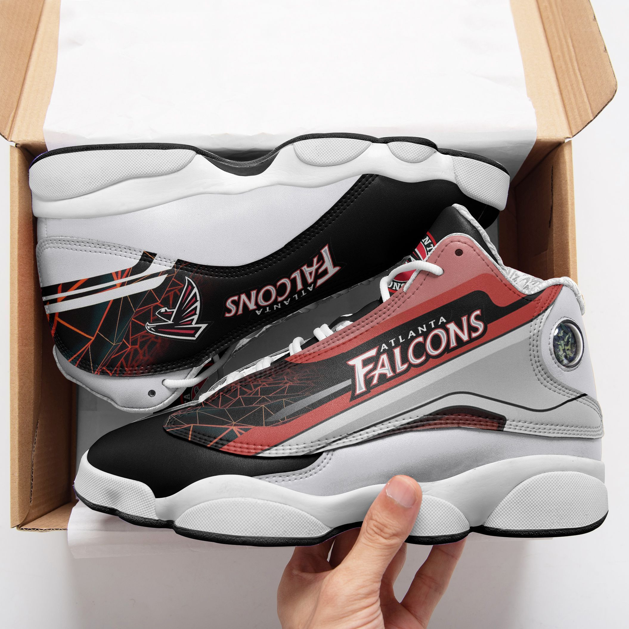 JWFancy Atlanta Falcons NFL AJ13 Sneakers Shoes For Men And Women