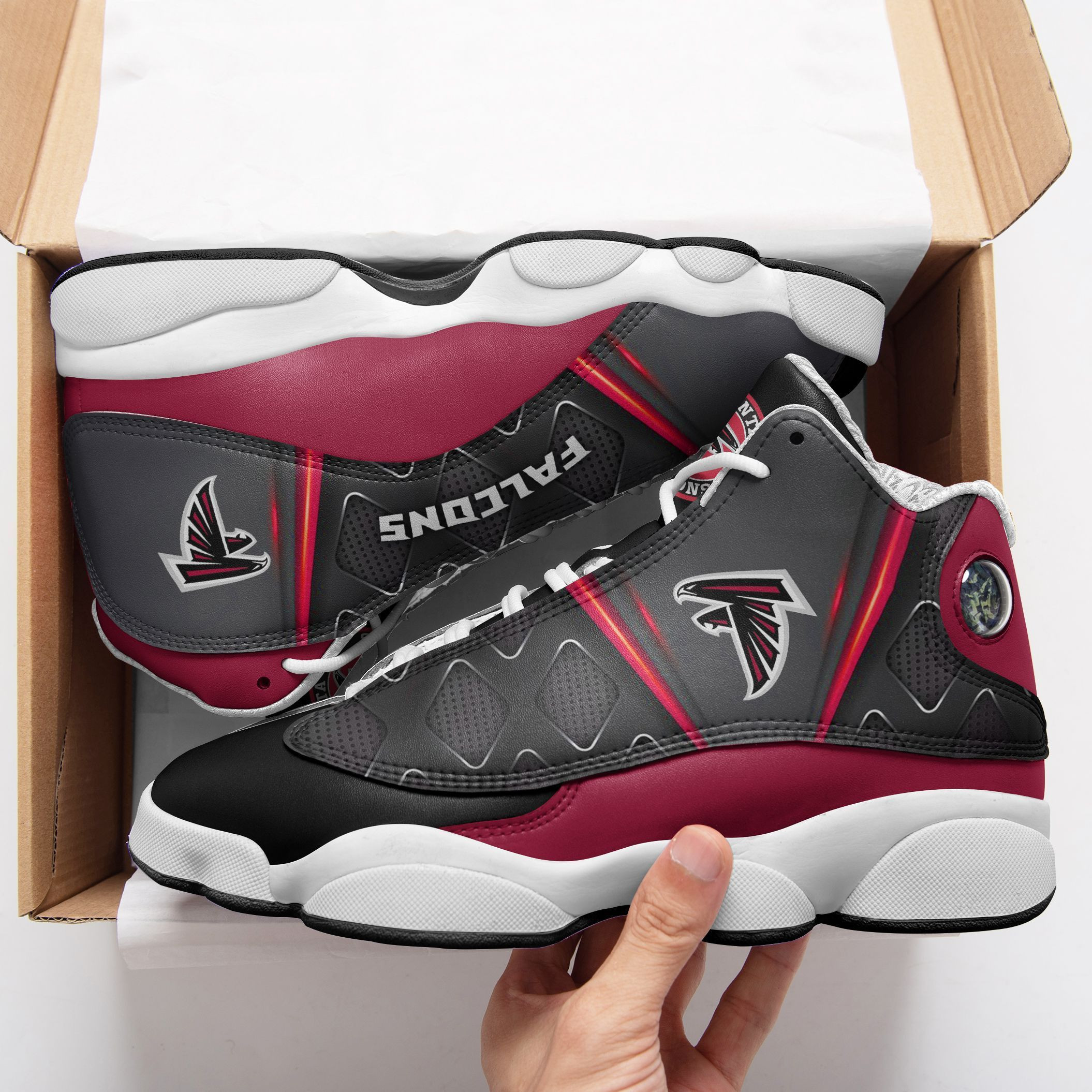 JWFancy Atlanta Falcons NFL AJ13 Sneakers Shoes For Men And Women