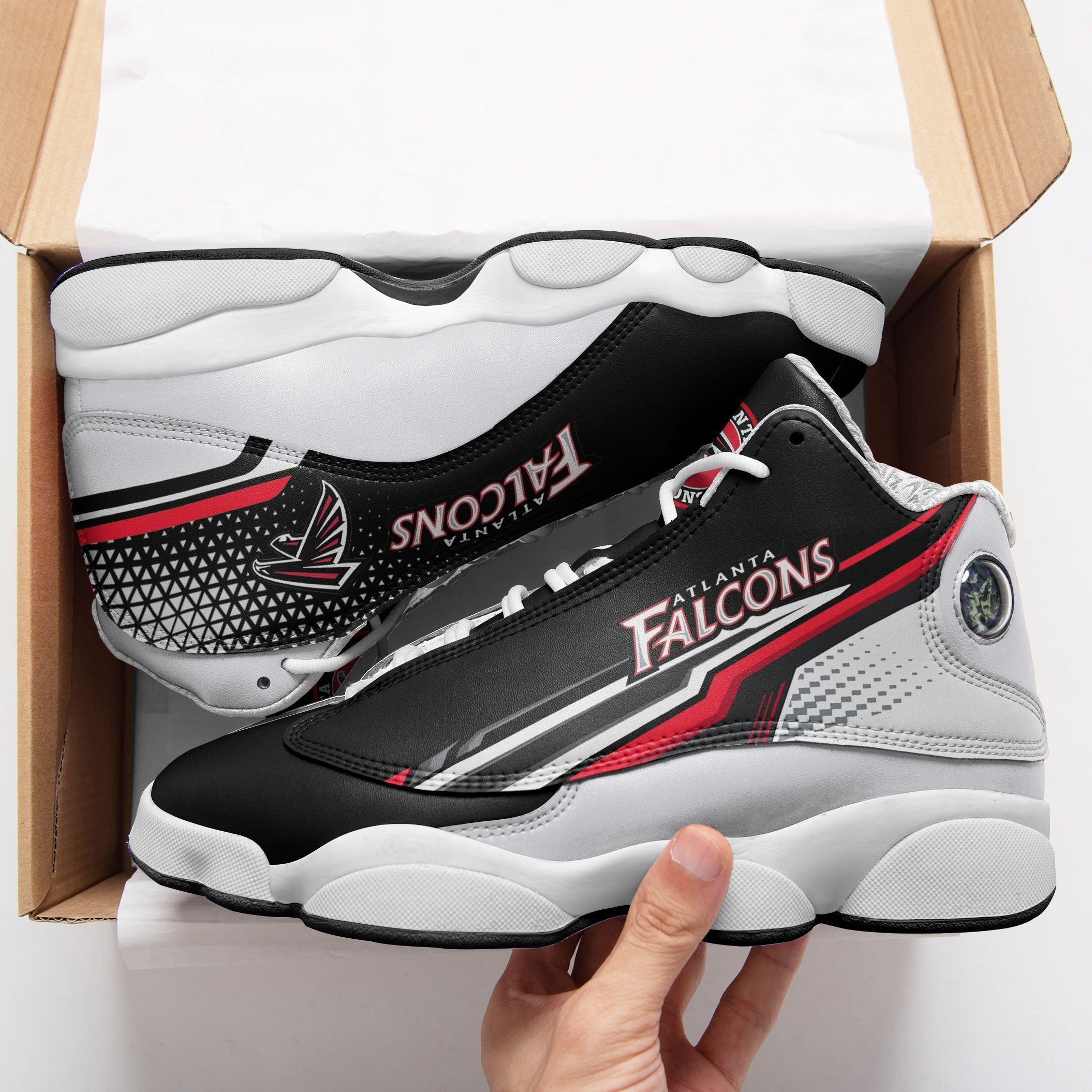 JWFancy Atlanta Falcons NFL AJ13 Sneakers Shoes For Men And Women