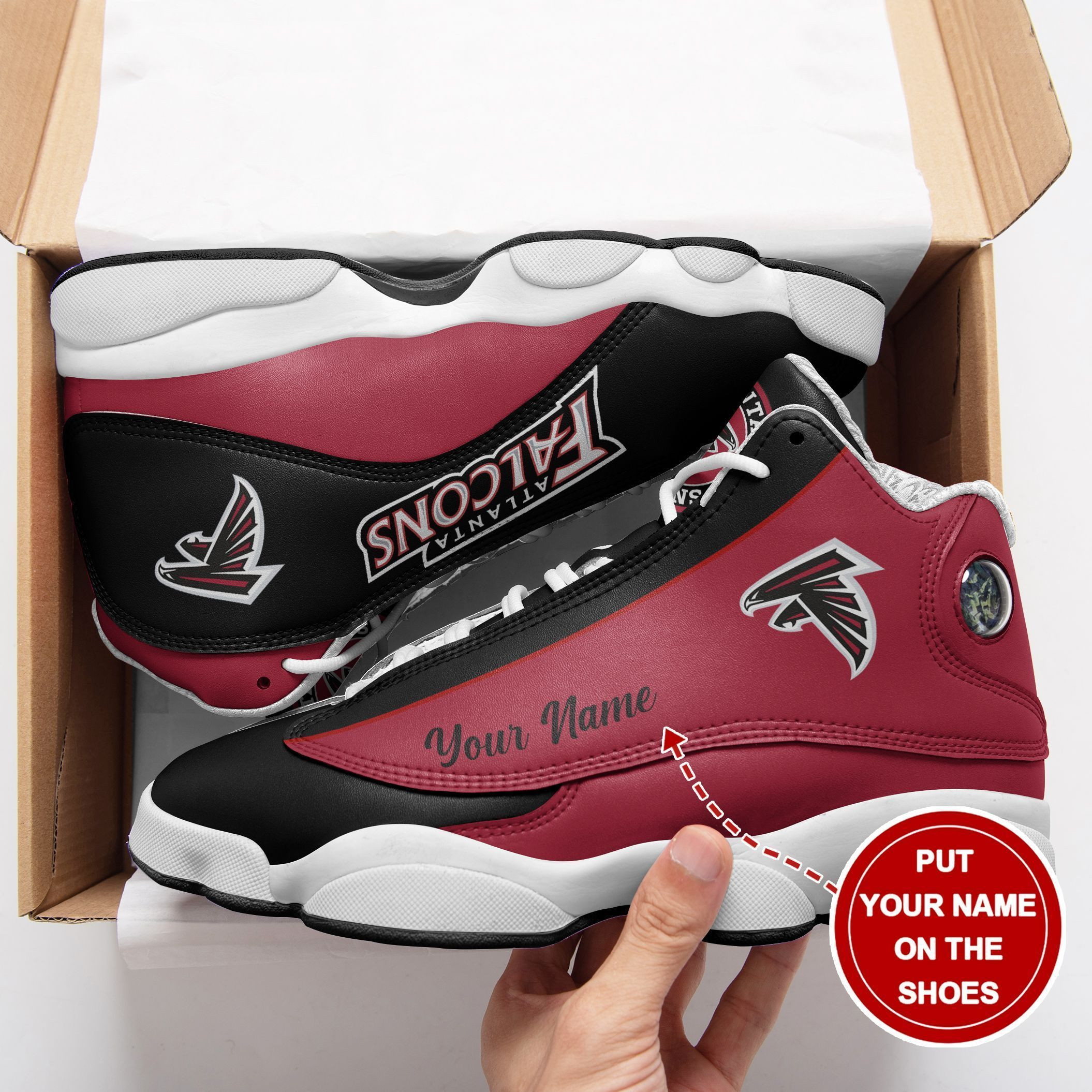 JWFancy Atlanta Falcons NFL AJ13 Sneakers Shoes For Men And Women