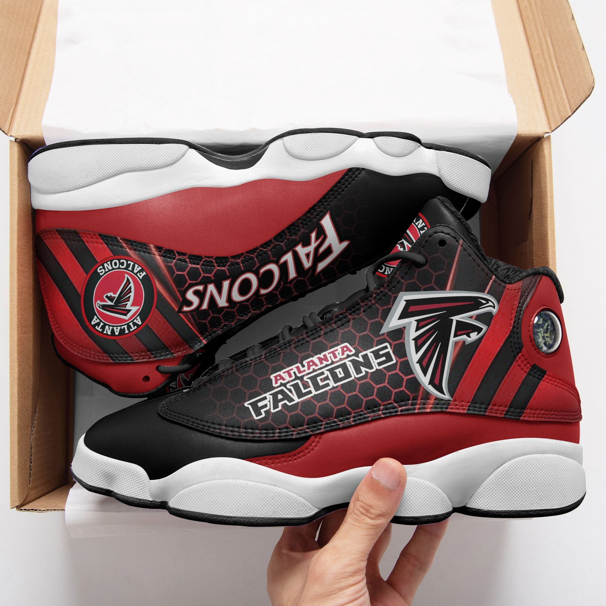 JWFancy Atlanta Falcons NFL AJ13 Sneakers Shoes For Men And Women