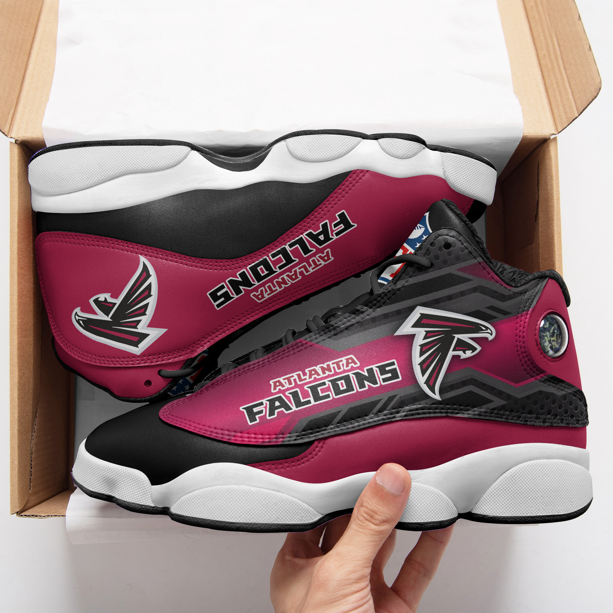 JWFancy Atlanta Falcons NFL AJ13 Sneakers Shoes For Men And Women
