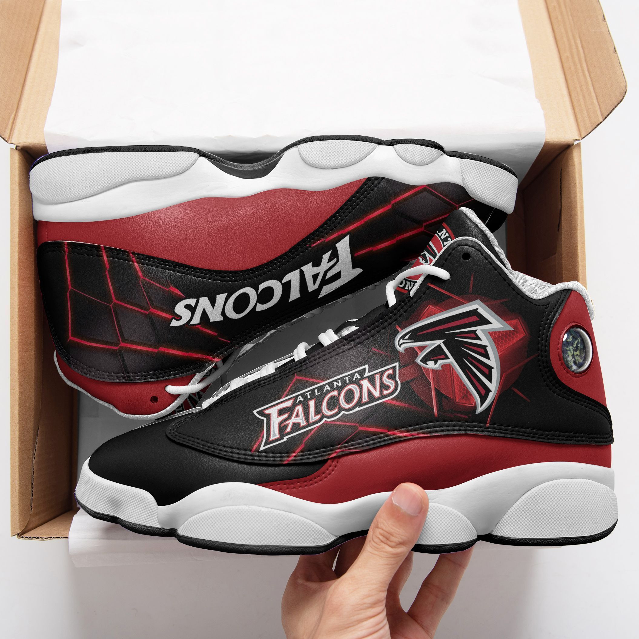 JWFancy Atlanta Falcons NFL AJ13 Sneakers Shoes For Men And Women