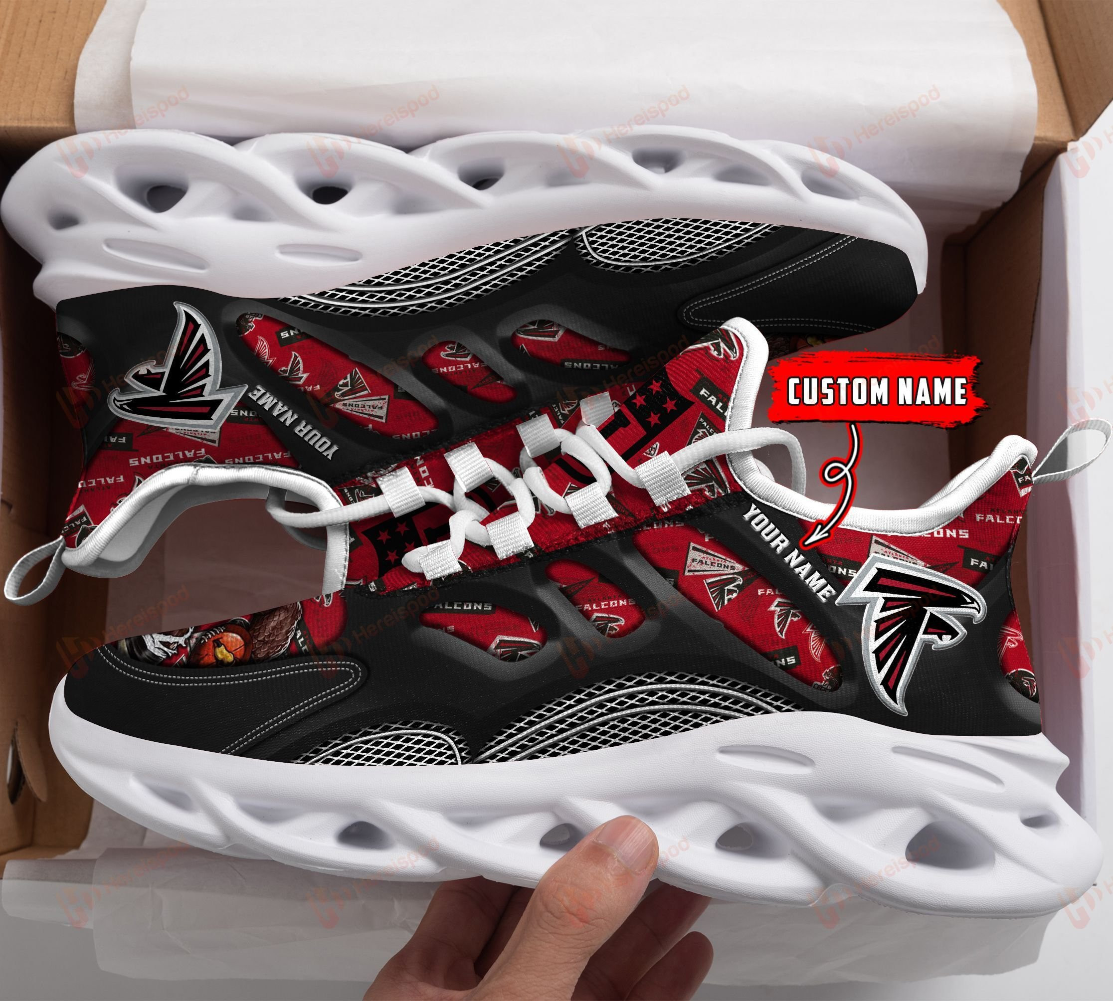JWFancy Atlanta Falcons NFL Max Soul Shoes Sneakers For Men And Women