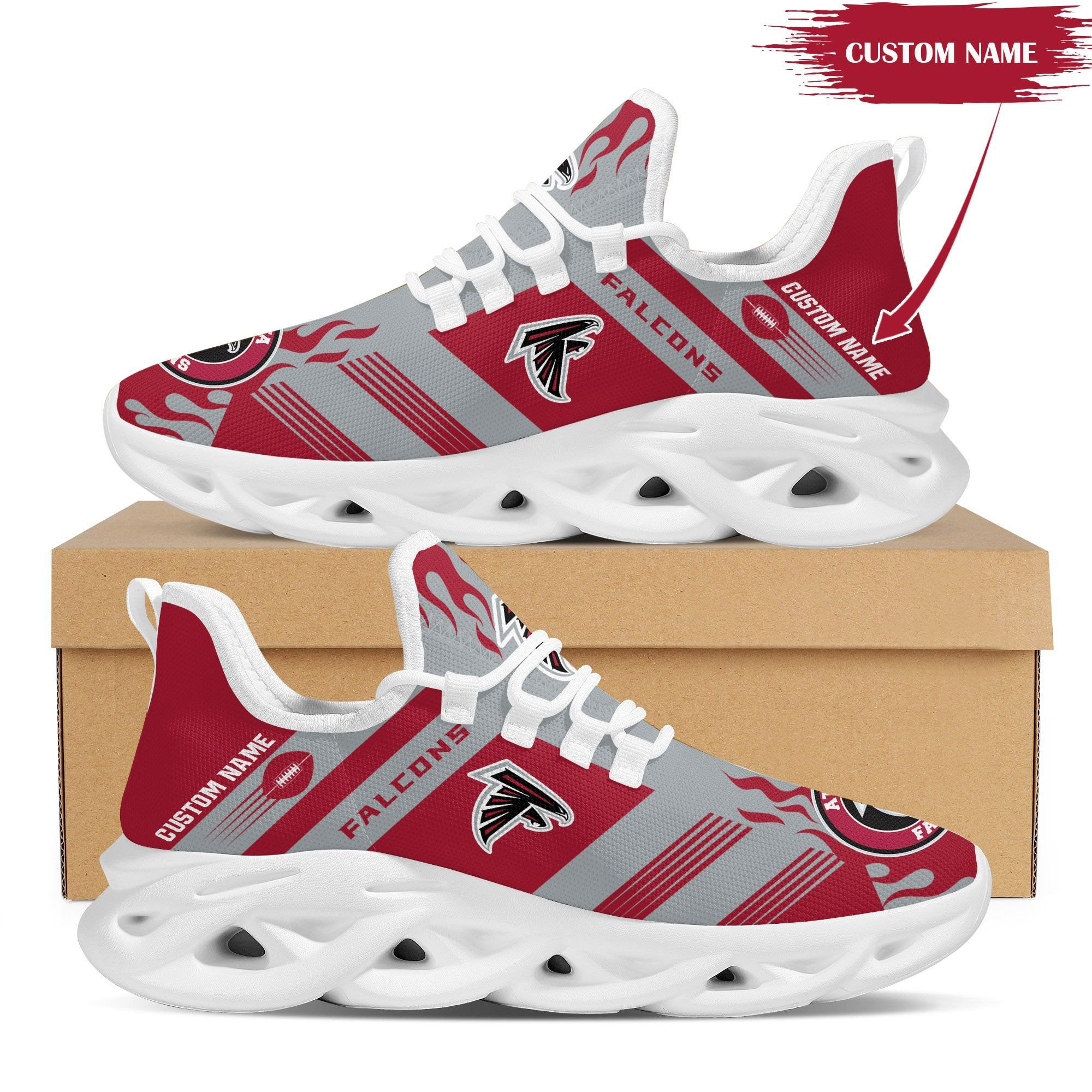 JWFancy Atlanta Falcons NFL Max Soul Shoes Sneakers For Men And Women