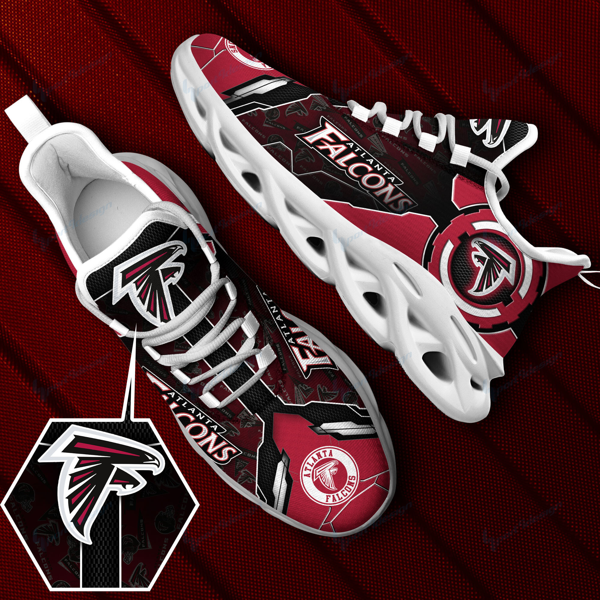 JWFancy Atlanta Falcons NFL Max Soul Shoes Sneakers For Men And Women