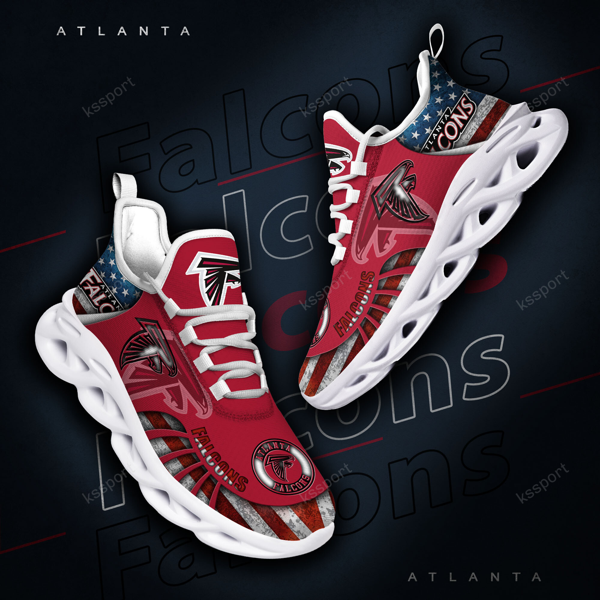 JWFancy Atlanta Falcons NFL Max Soul Shoes Sneakers For Men And Women