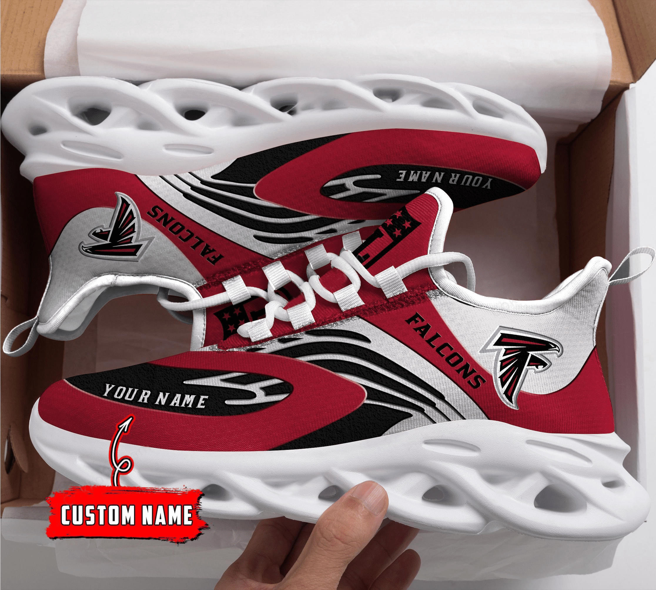 JWFancy Atlanta Falcons NFL Max Soul Shoes Sneakers For Men And Women
