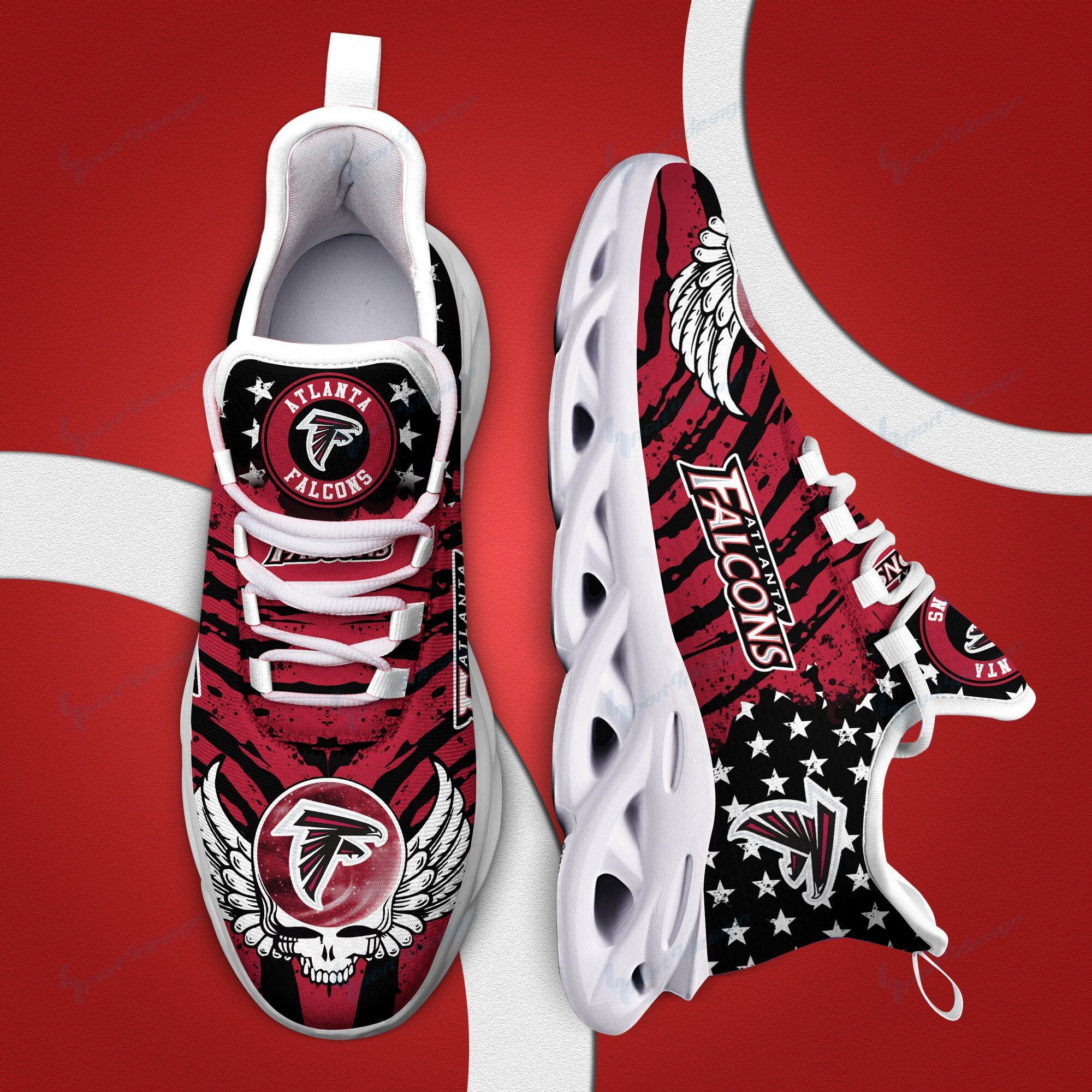 JWFancy Atlanta Falcons NFL Max Soul Shoes Sneakers For Men And Women