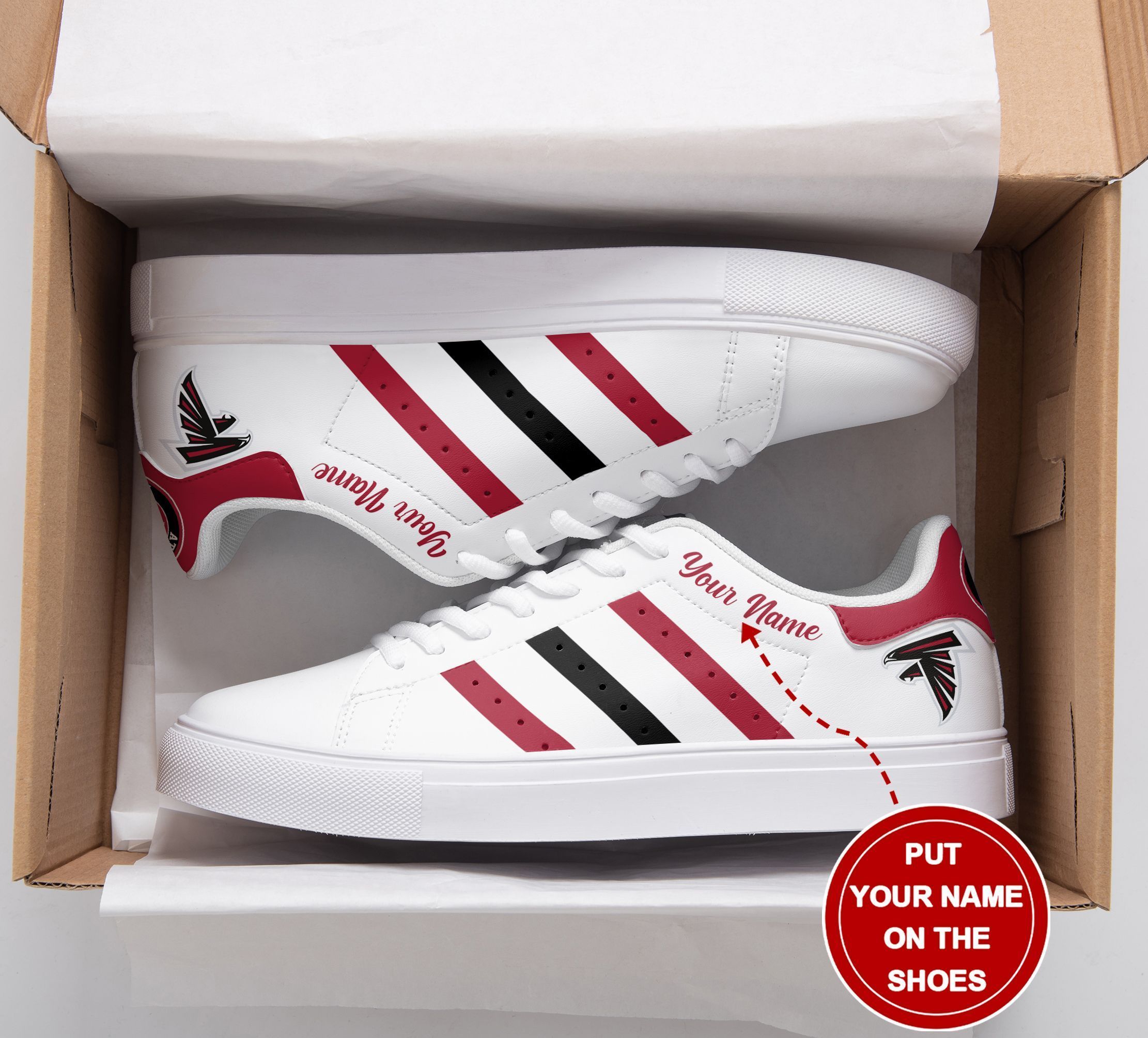 JWFancy Atlanta Falcons Skate Stan Shoes Sneakes For Men And Women
