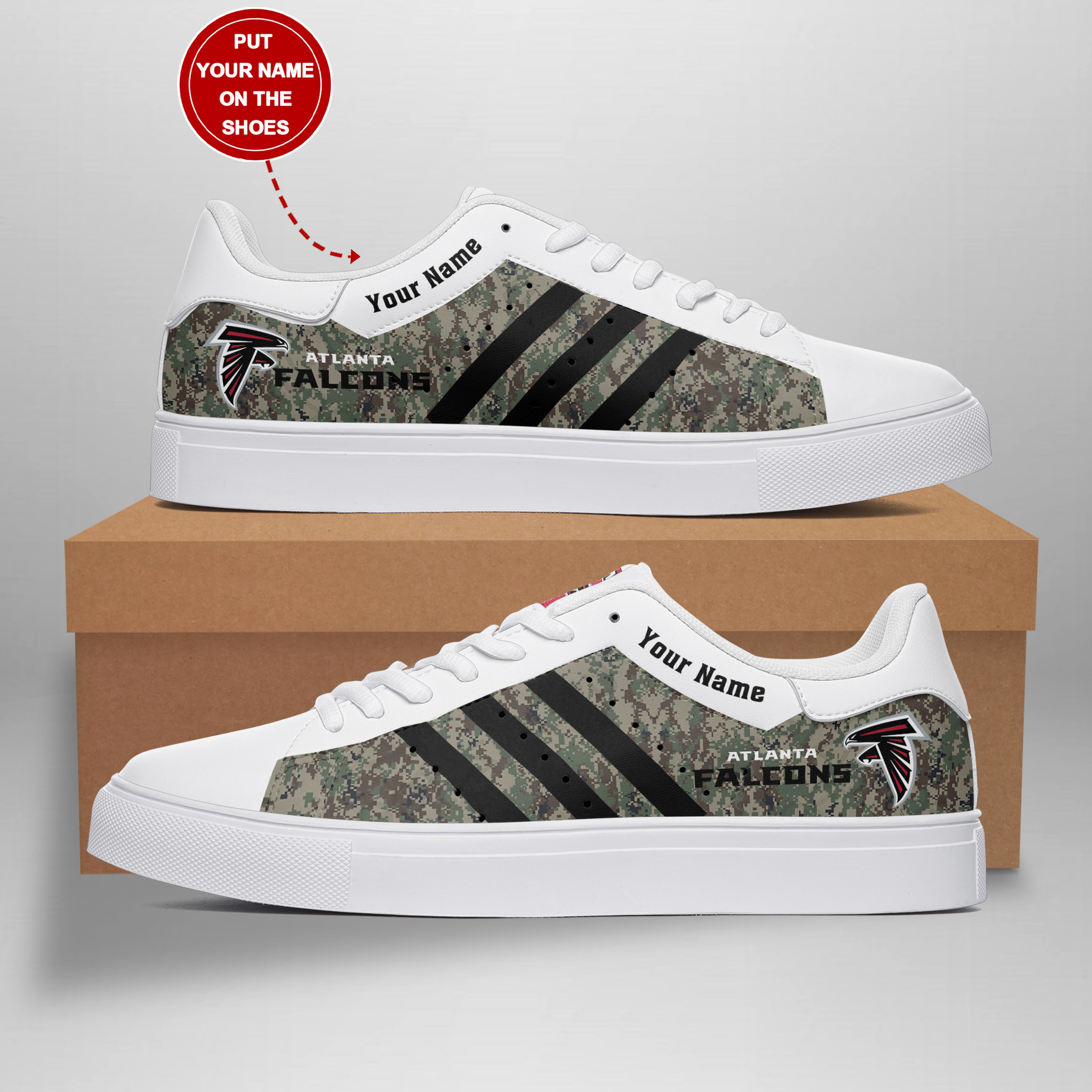JWFancy Atlanta Falcons Skate Stan Shoes Sneakes For Men And Women