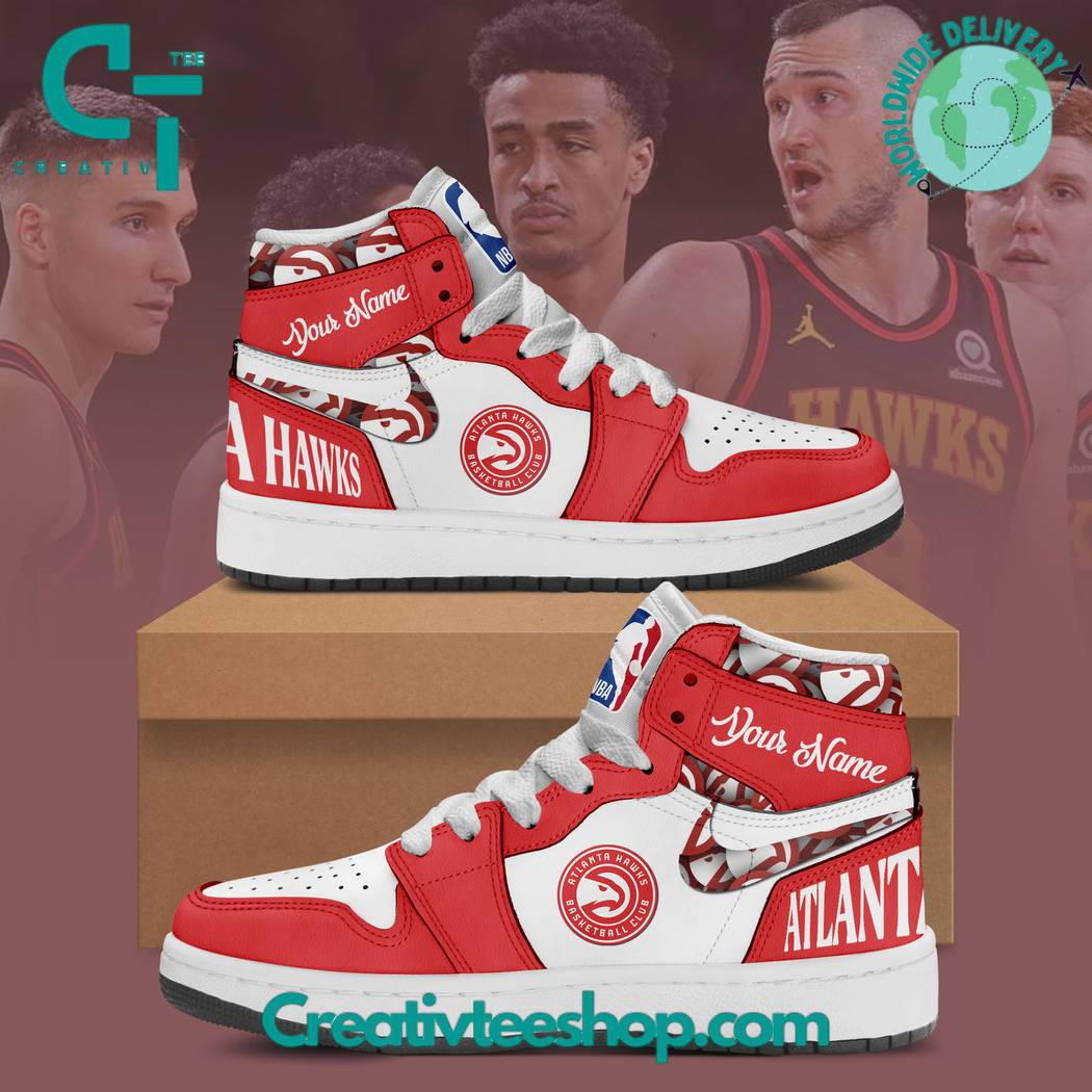 JWFancy Atlanta Hawks AJ1 High Sneakers Shoes For Men And Women
