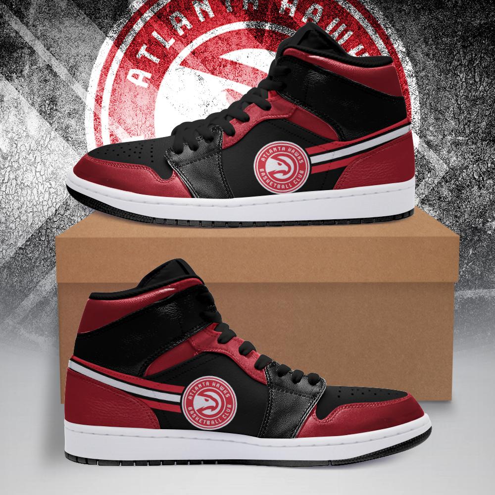 JWFancy Atlanta Hawks NBA AJ1 High Sneakers Shoes For Men And Women