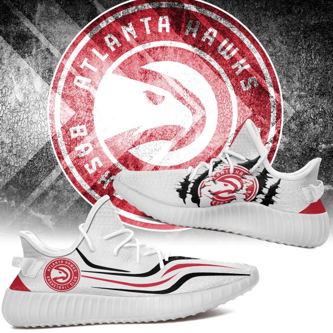 JWFancy Atlanta Hawks Yeezy Boost Shoes For Men And Women