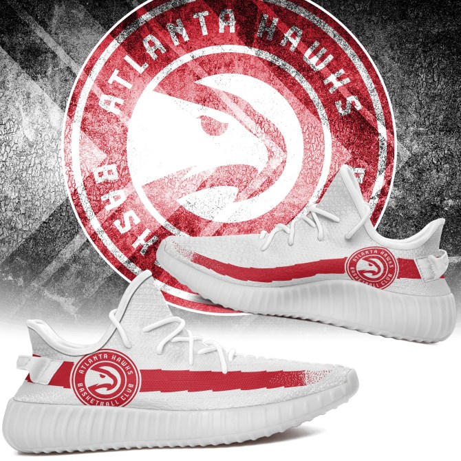 JWFancy Atlanta Hawks Yeezy Boost Shoes For Men And Women