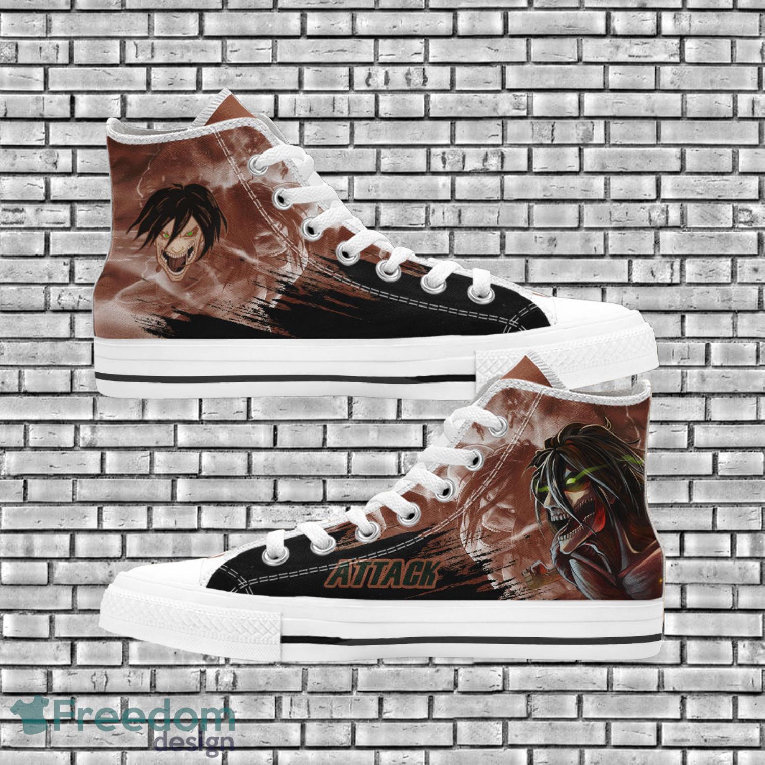 JWFancy Attack On Titan High Top Canvas Sneakers Shoes For Men And Women