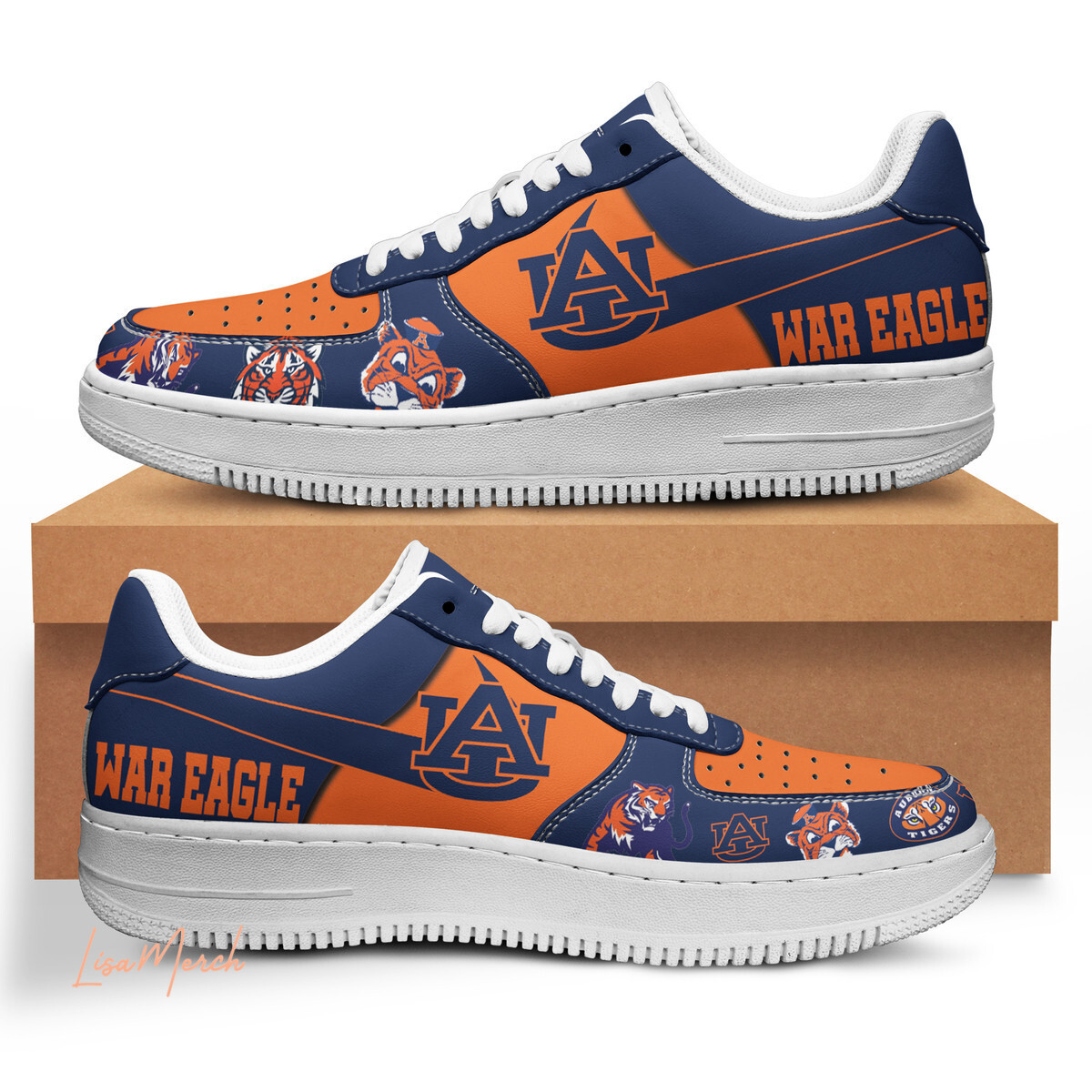 JWFancy Auburn Tigers Air Low-Top Sneakers Shoes For Men And Women