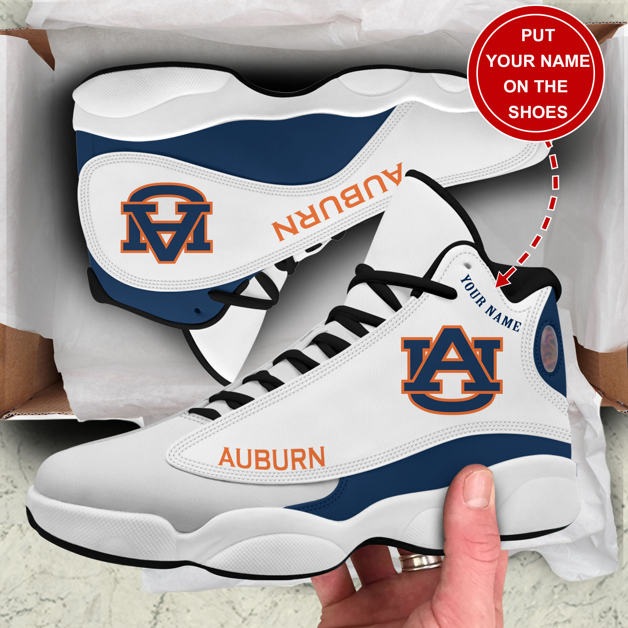 JWFancy Auburn Tigers AJ13 Sneakers Shoes For Men And Women
