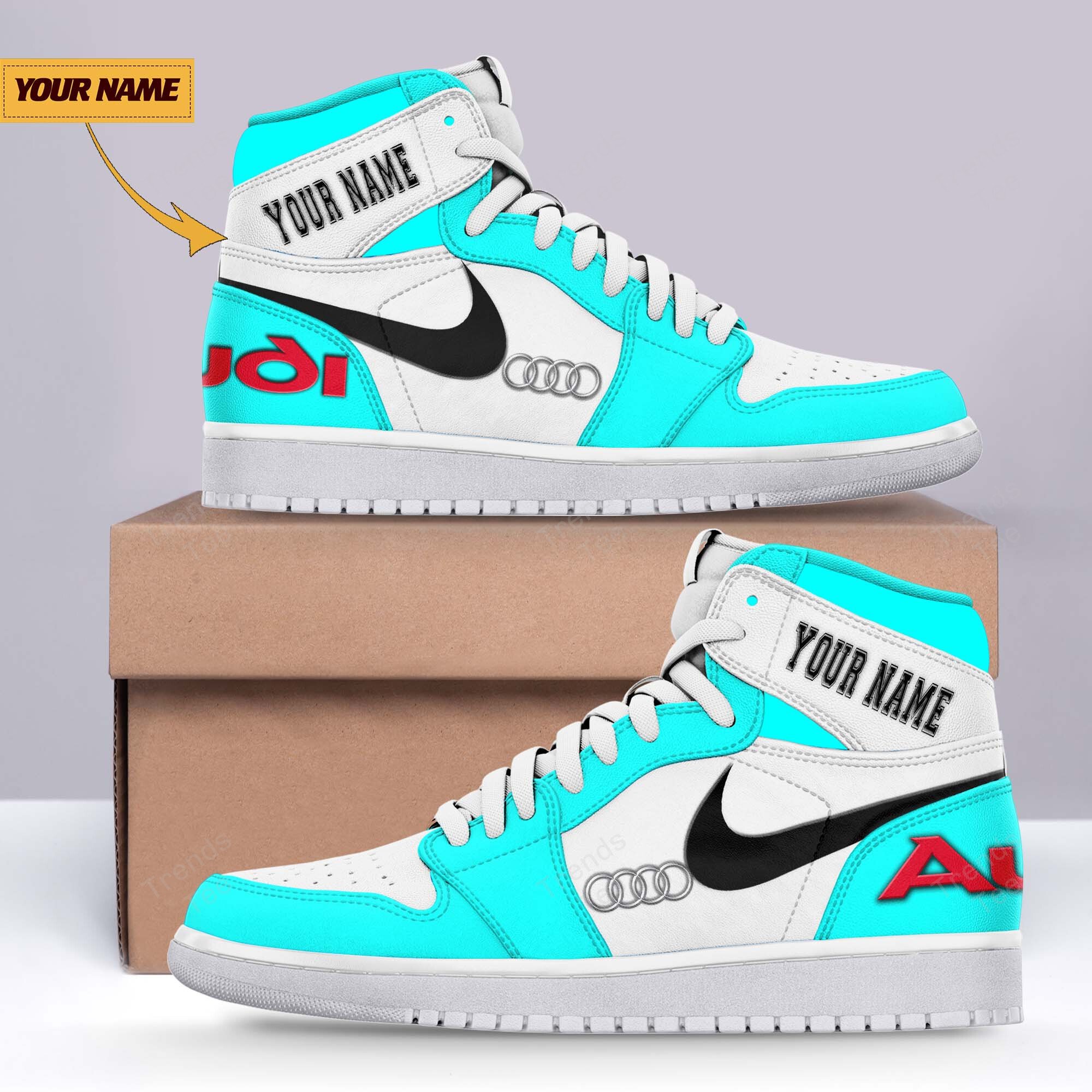 JWFancy Audi AJ1 High Sneakers Shoes For Men And Women