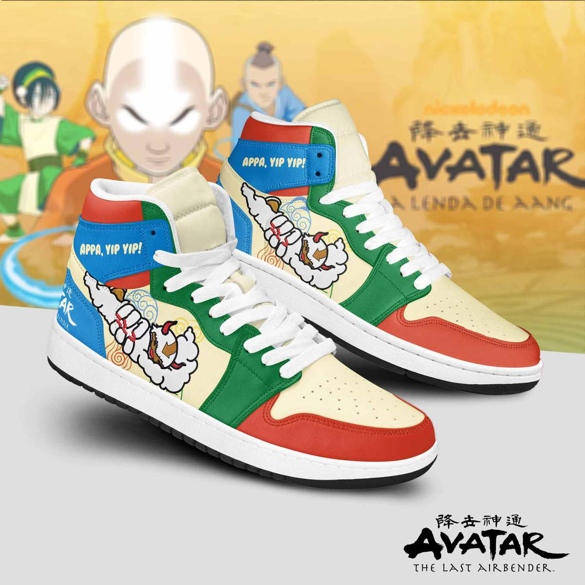 JWFancy Avatar The Last Airbender AJ1 High Sneakers Shoes For Men And Women