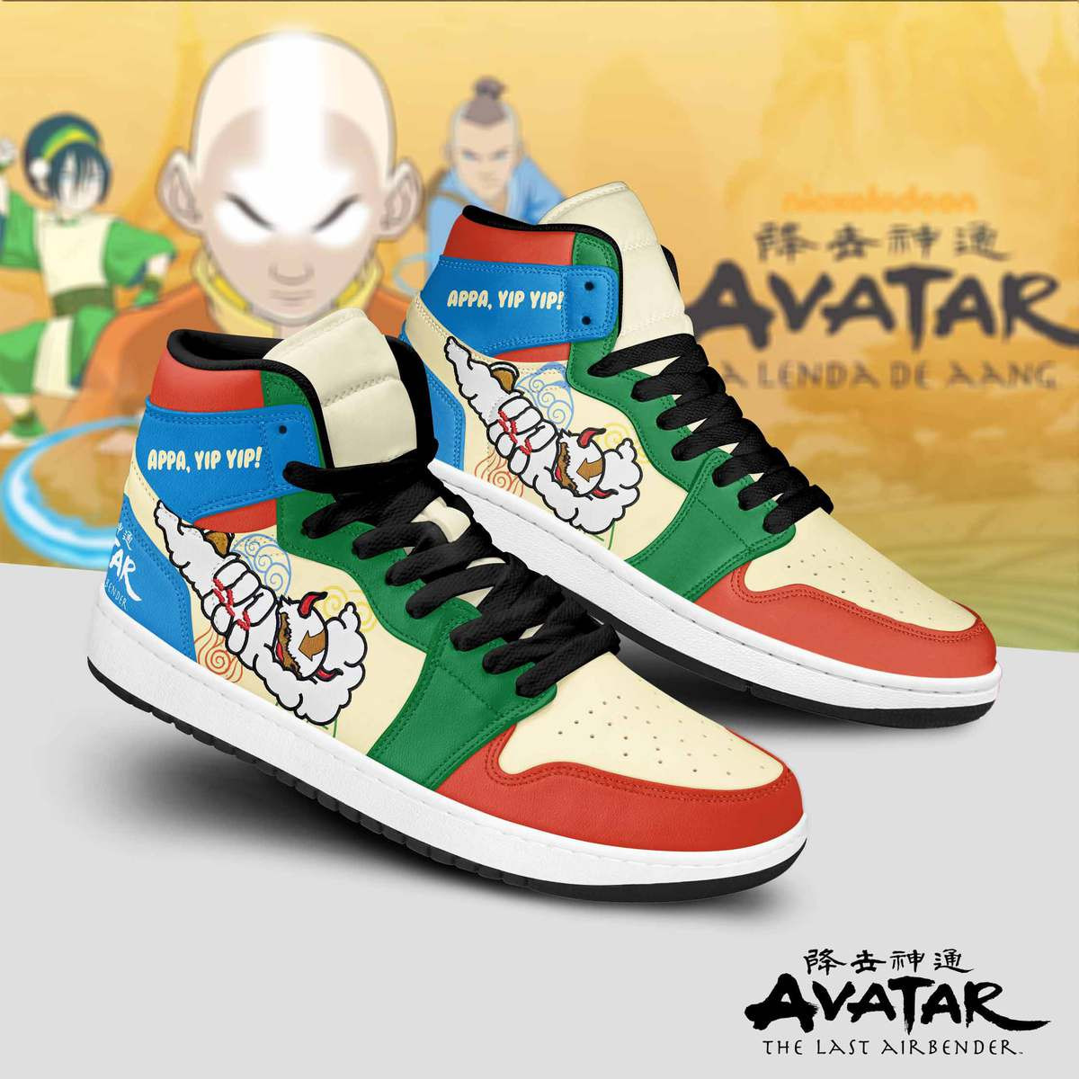 JWFancy Avatar The Last Airbender AJ1 High Sneakers Shoes For Men And Women
