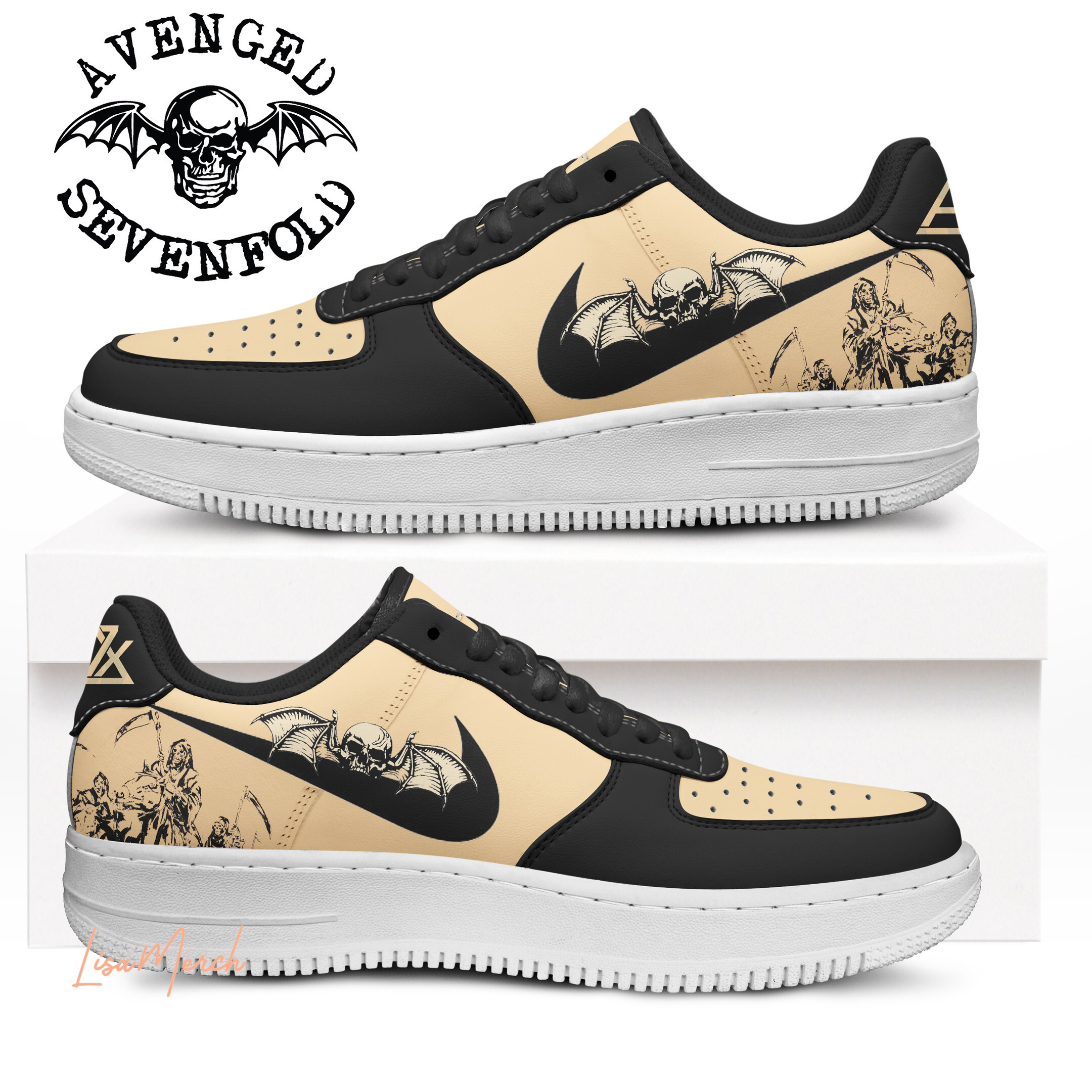 JWFancy Avenged Sevenfold Air Low-Top Sneakers Shoes For Men And Women