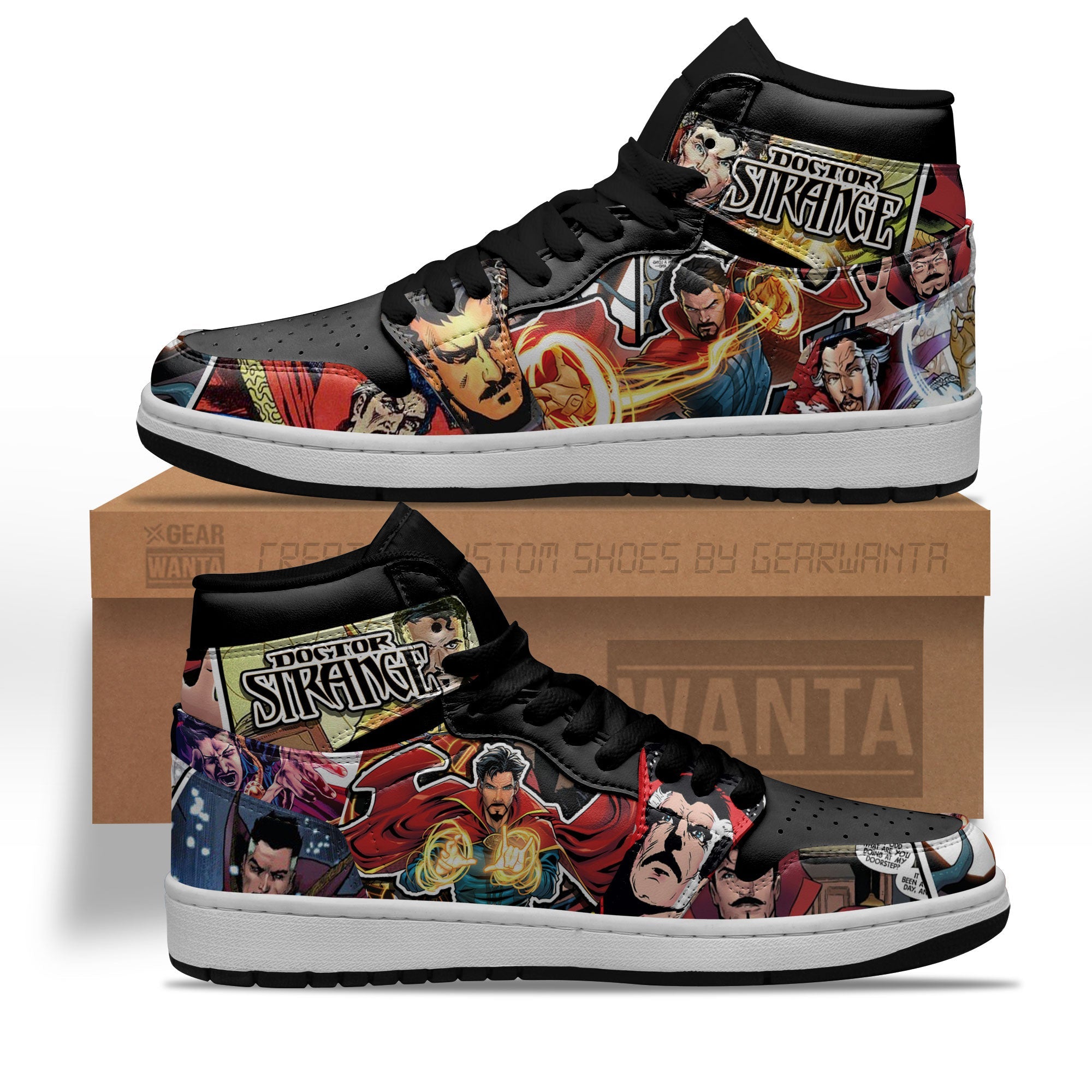 JWFancy Avenger Dr Strange AJ1 High Sneakers Shoes For Men And Women