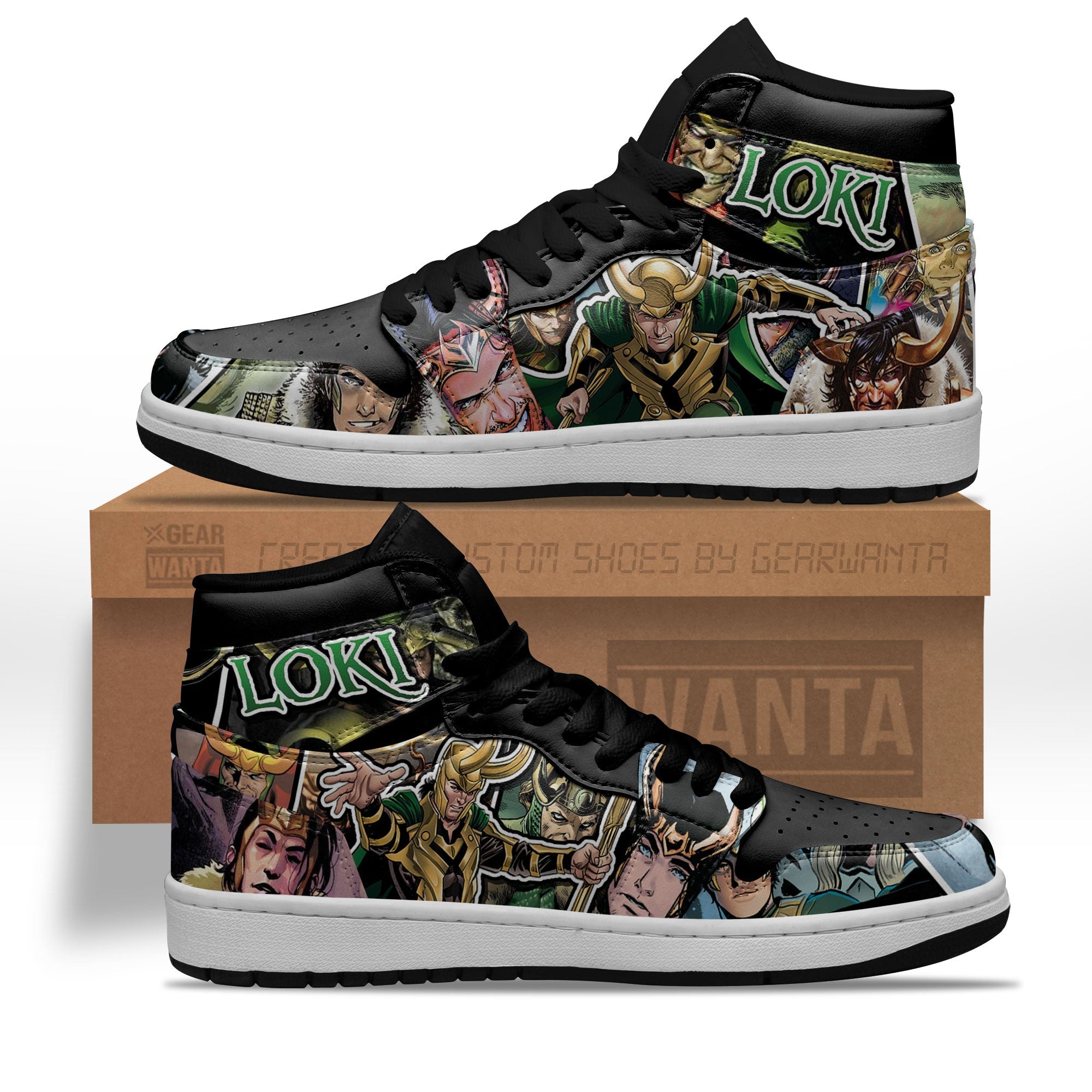 JWFancy Avenger Loki AJ1 High Sneakers Shoes For Men And Women