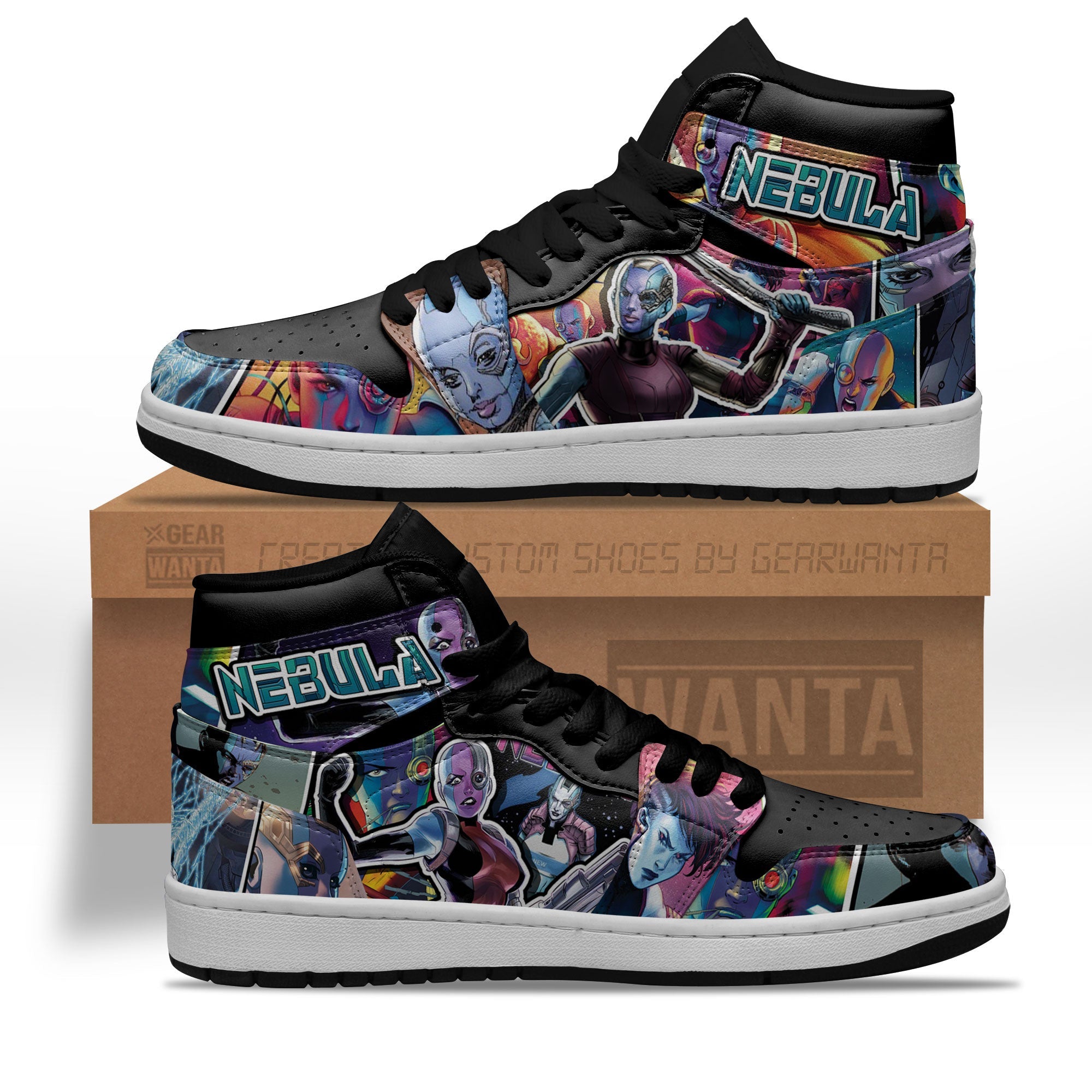 JWFancy Avenger Nebula AJ1 High Sneakers Shoes For Men And Women