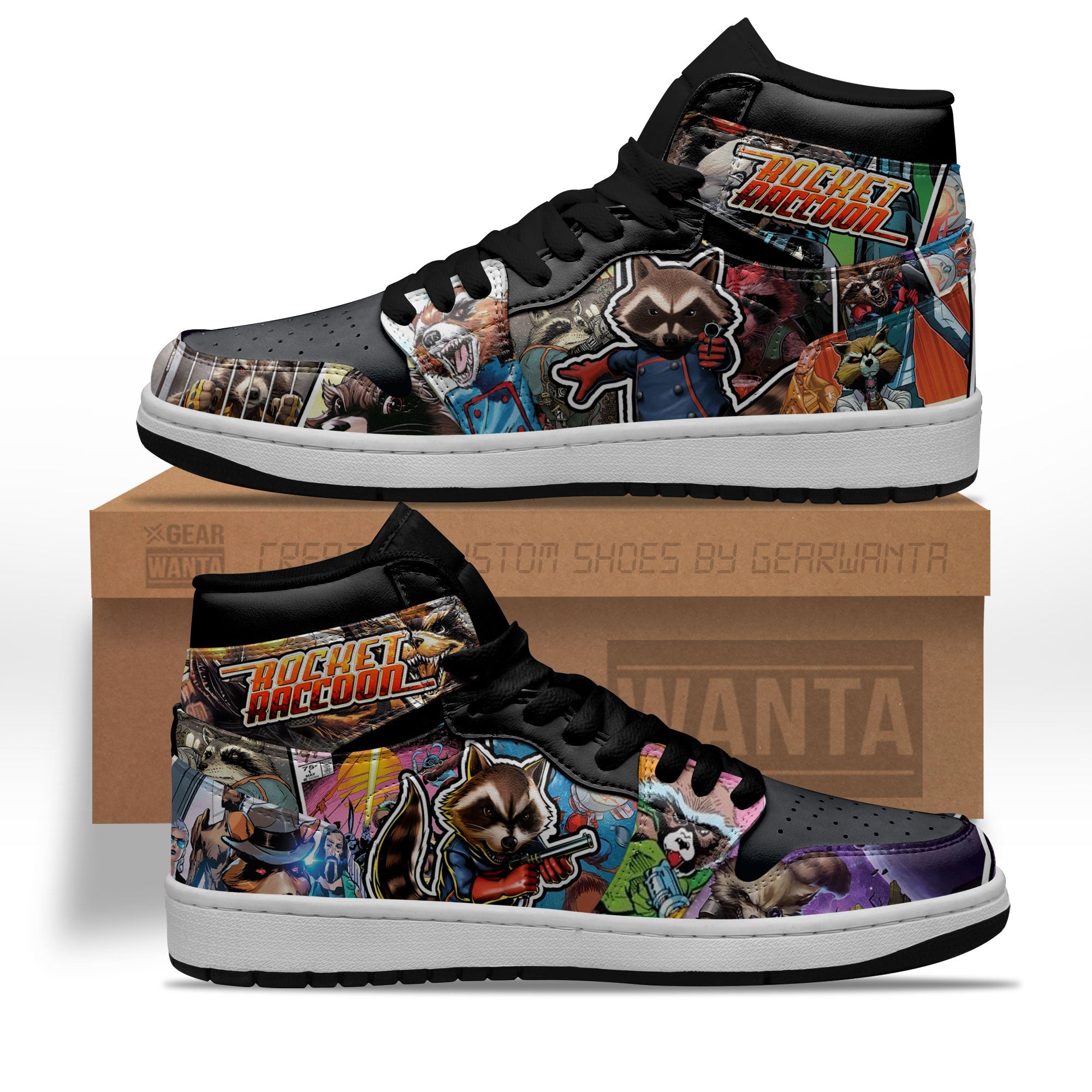 JWFancy Avenger Rocket AJ1 High Sneakers Shoes For Men And Women
