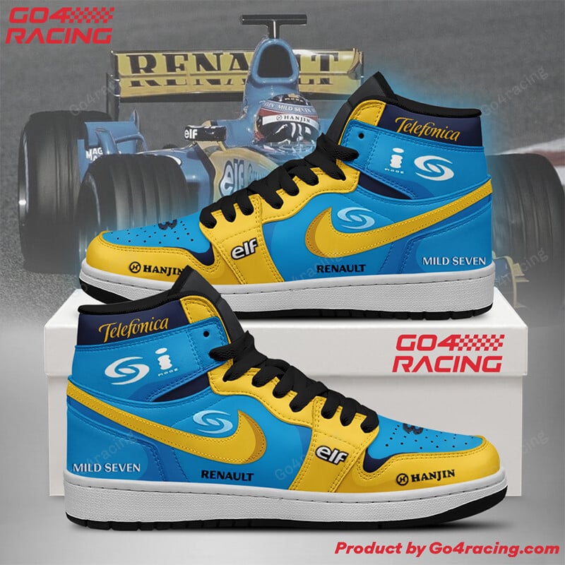 JWFancy Ayrton Senna Formula AJ1 High Sneakers Shoes For Men And Women