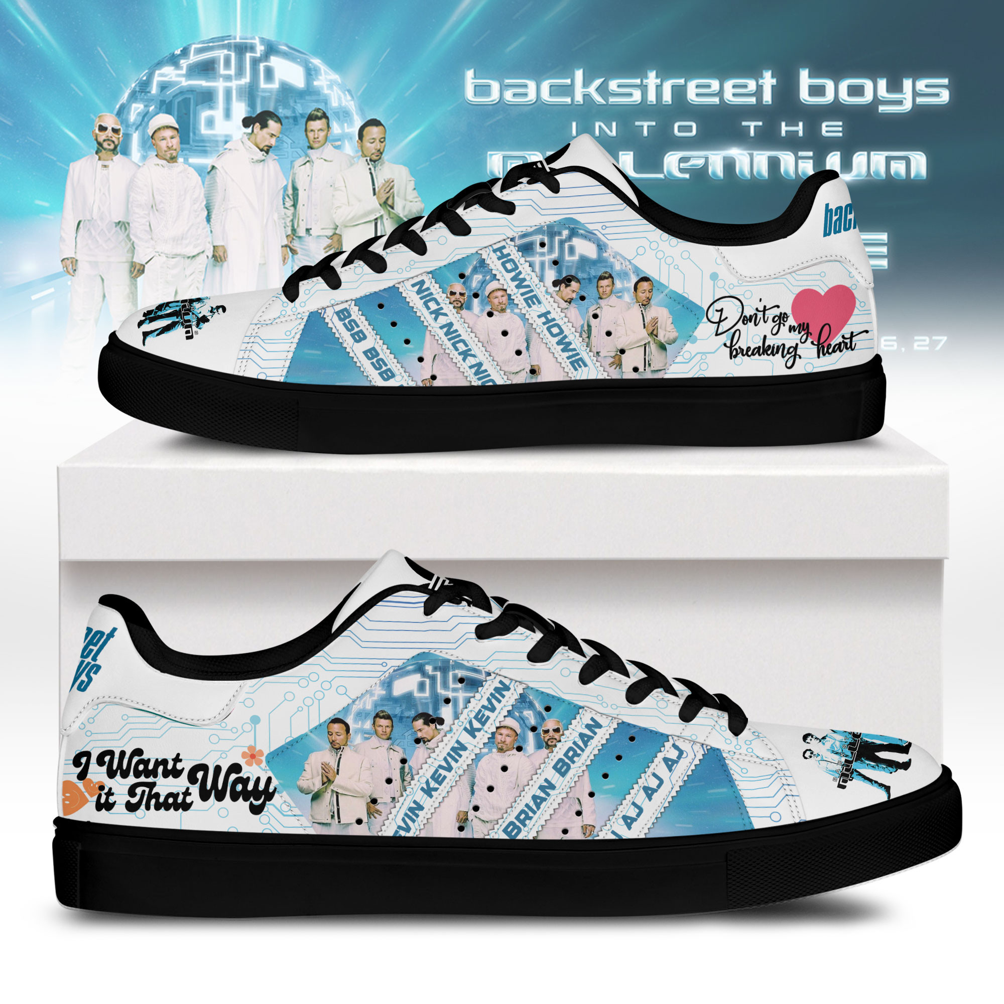JWFancy Backstreet Boys Skate Stan Shoes Sneakes For Men And Women