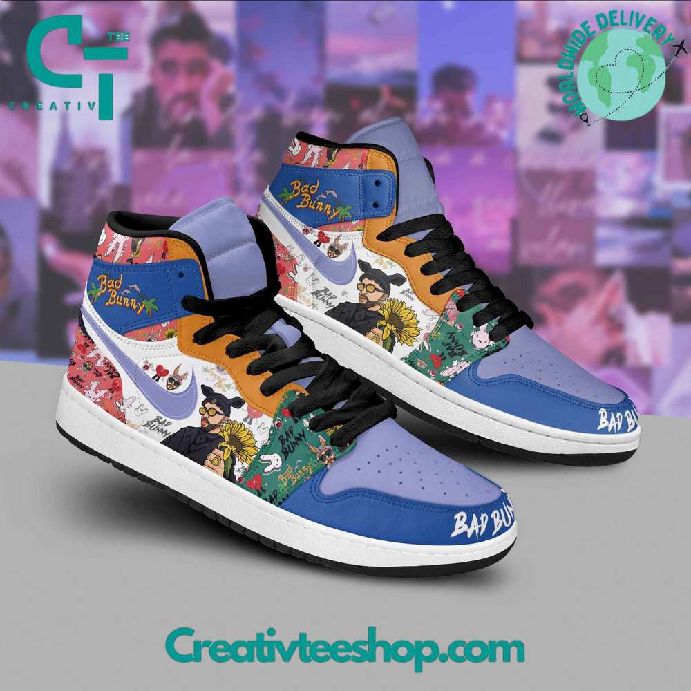 JWFancy Bad Bunny AJ1 High Sneakers Shoes For Men And Women