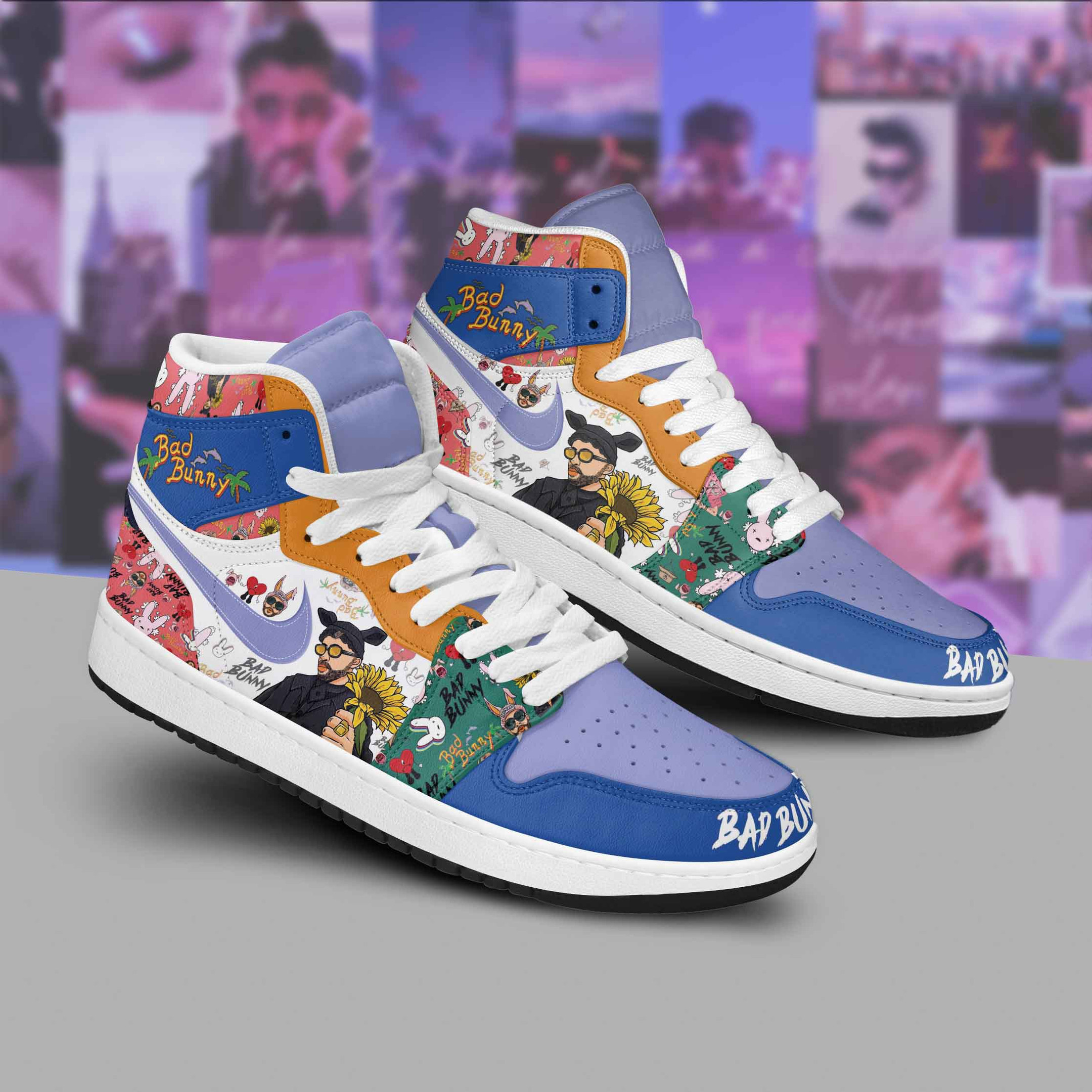 JWFancy Bad Bunny AJ1 High Sneakers Shoes For Men And Women