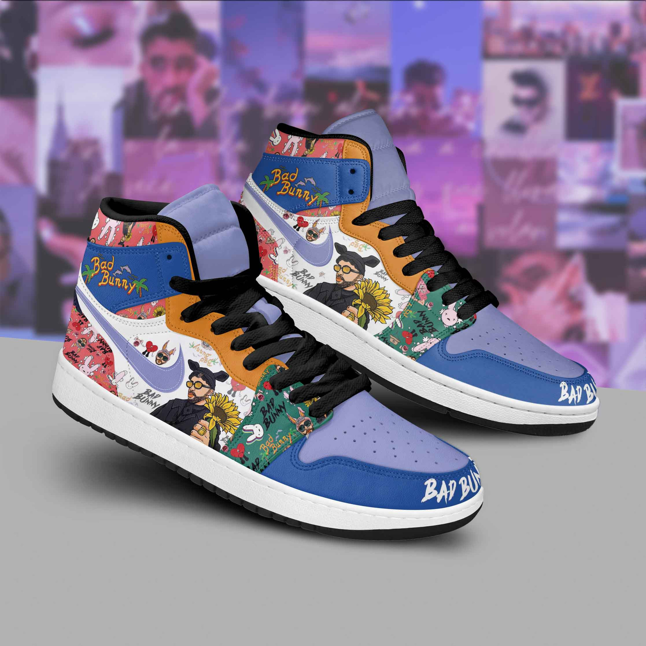 JWFancy Bad Bunny AJ1 High Sneakers Shoes For Men And Women