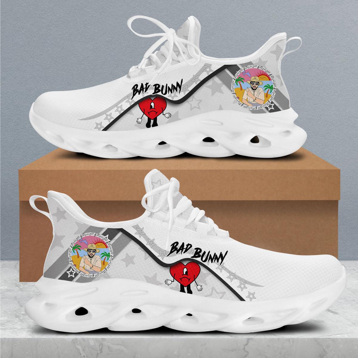 JWFancy Bad Bunny Max Soul Shoes Sneakers For Men And Women