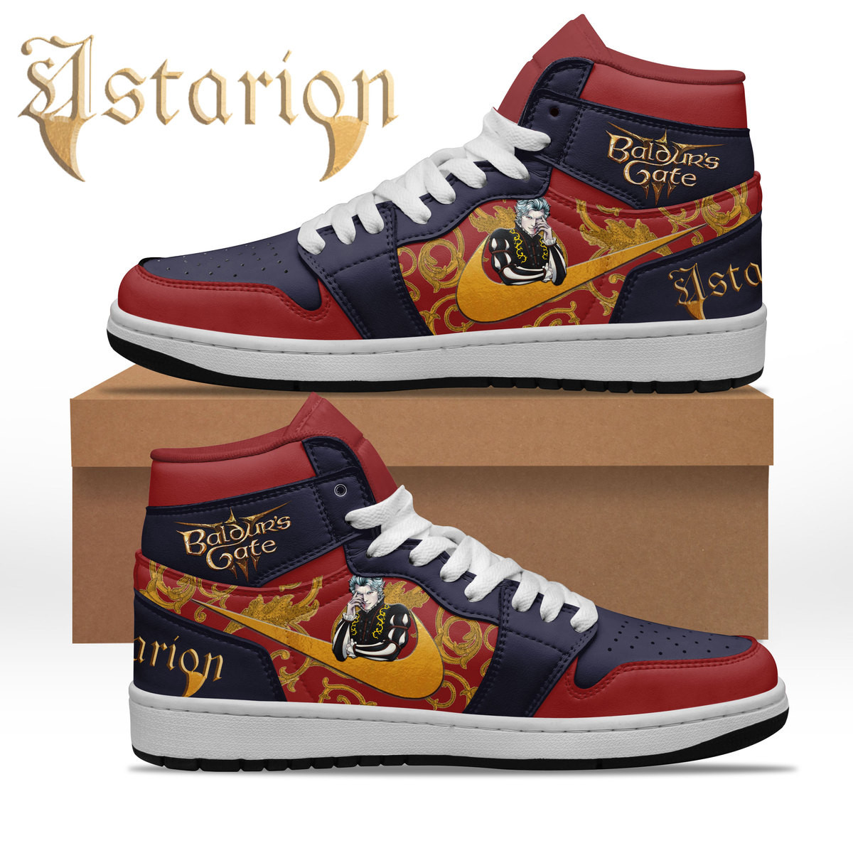 JWFancy Baldur's Gate AJ1 High Sneakers Shoes For Men And Women