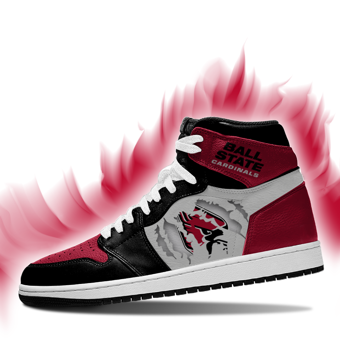 JWFancy Ball State Cardinals AJ1 High Sneakers Shoes For Men And Women