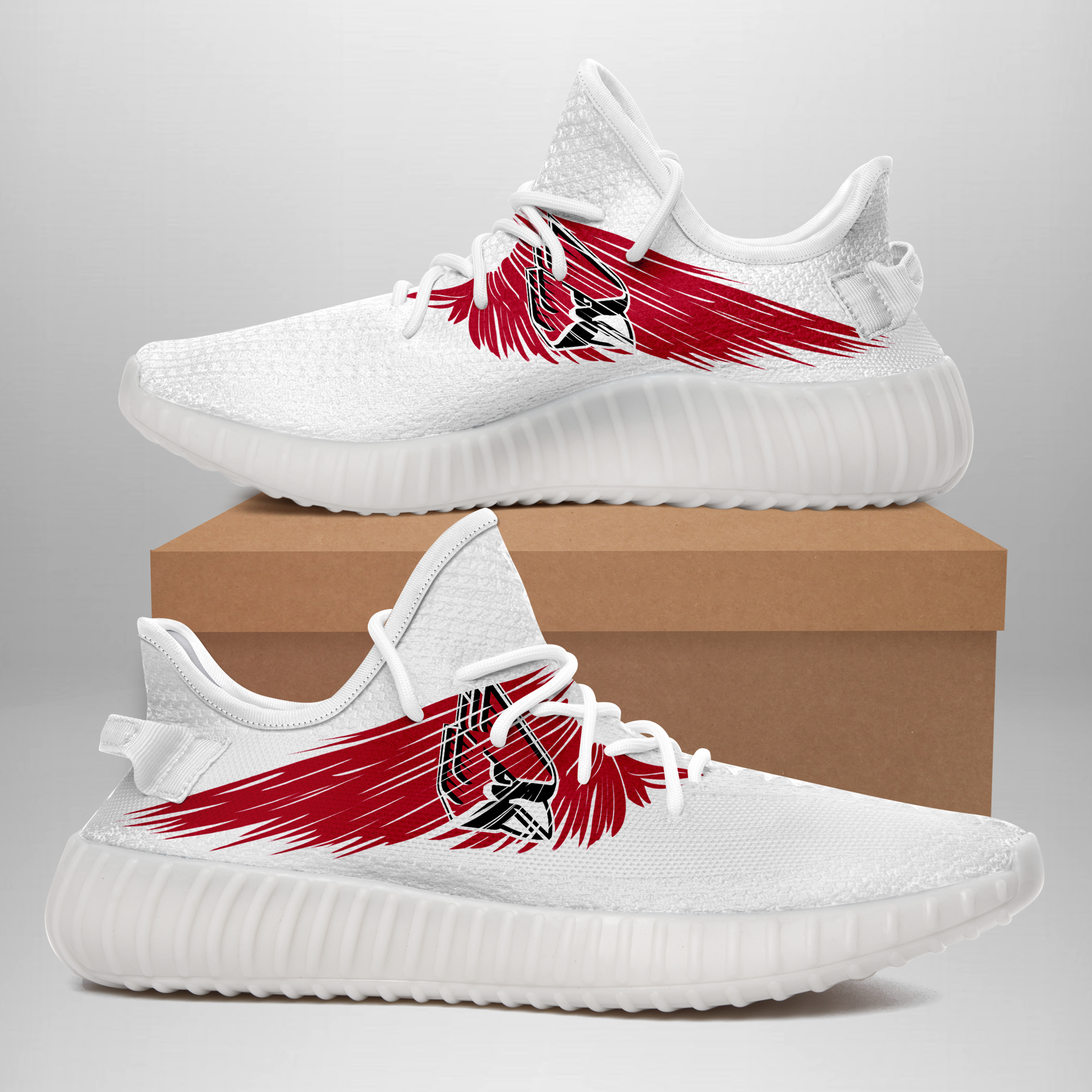 JWFancy Ball State Cardinals Yeezy Boost Shoes For Men And Women