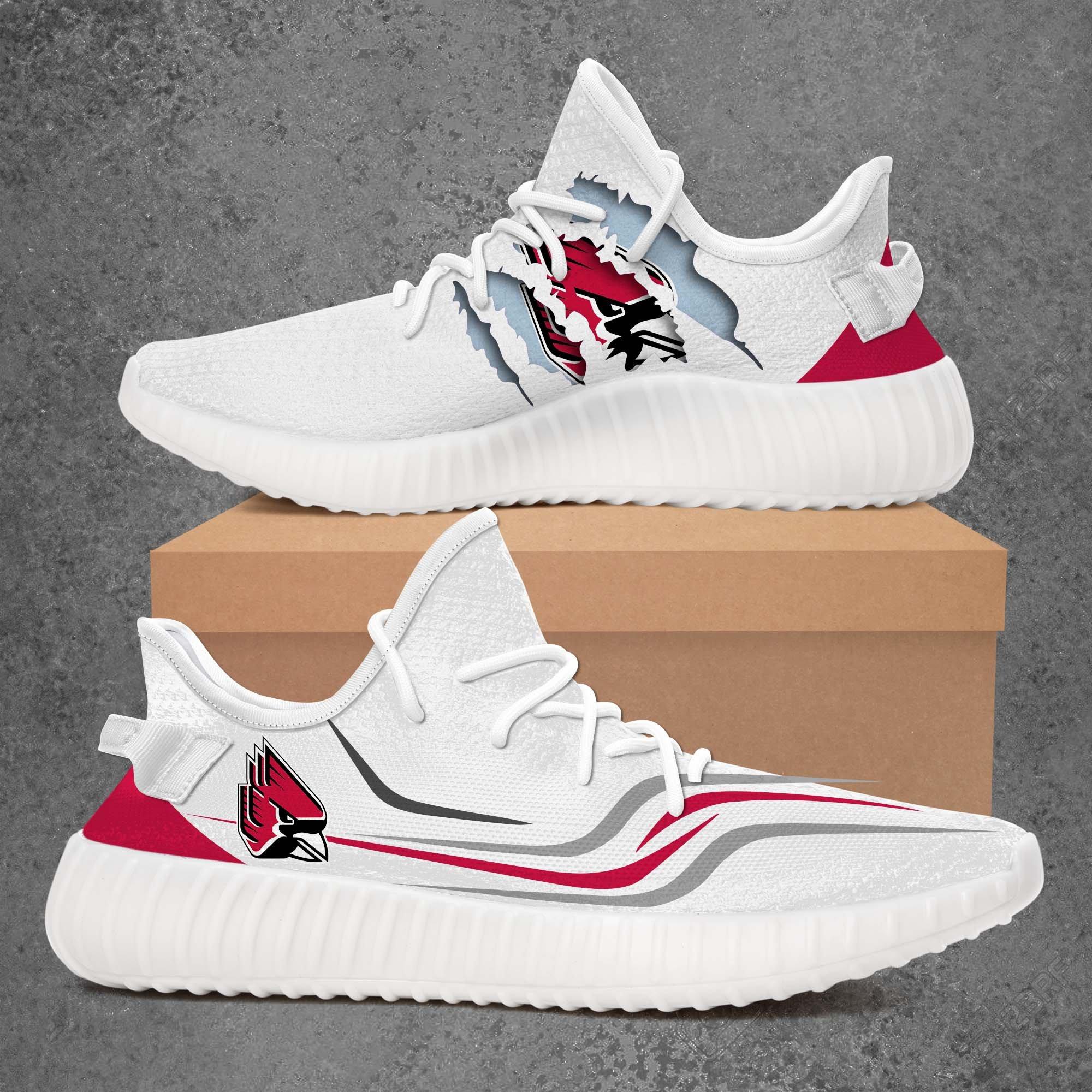 JWFancy Ball State Cardinals Yeezy Boost Shoes For Men And Women