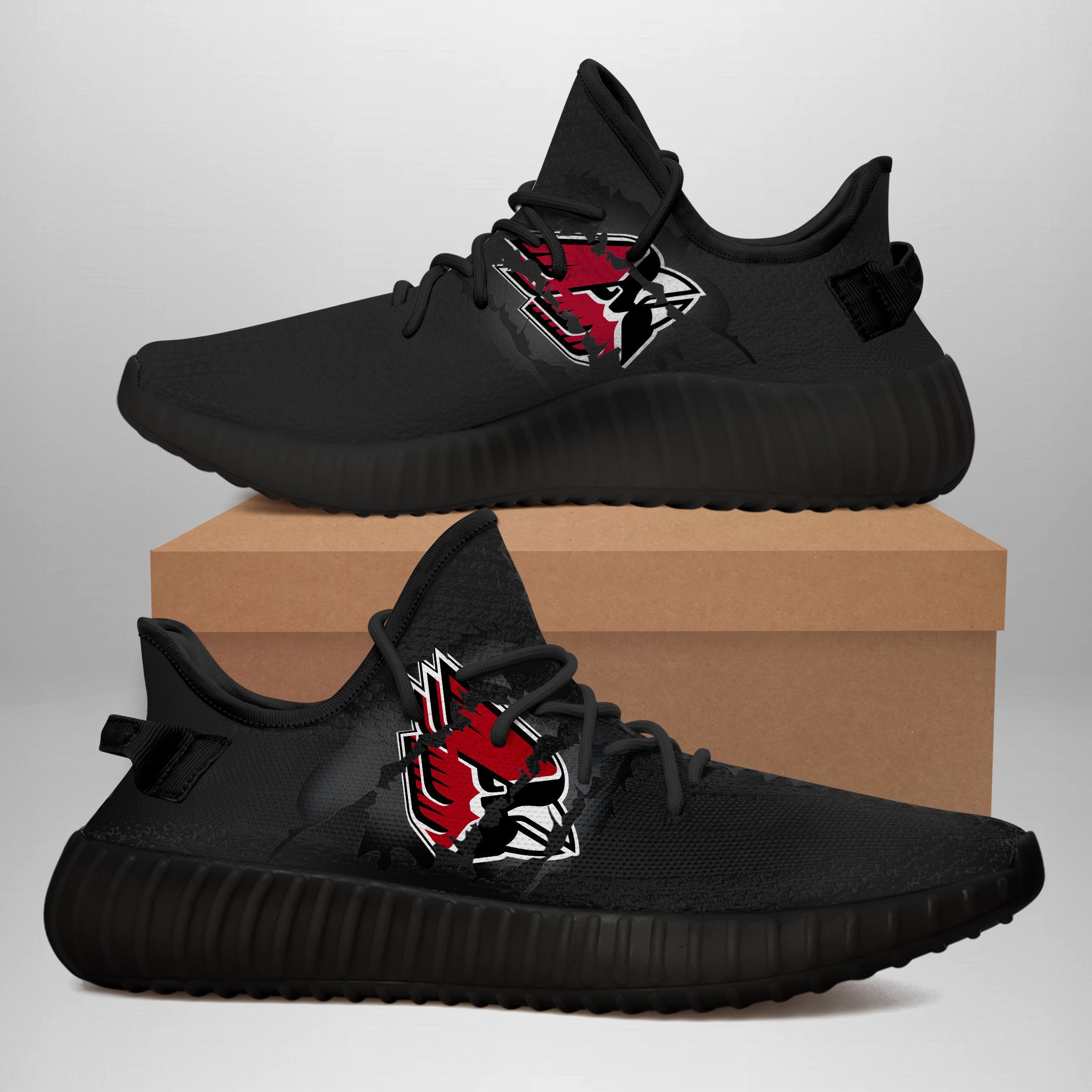 JWFancy Ball State Cardinals Yeezy Boost Shoes For Men And Women