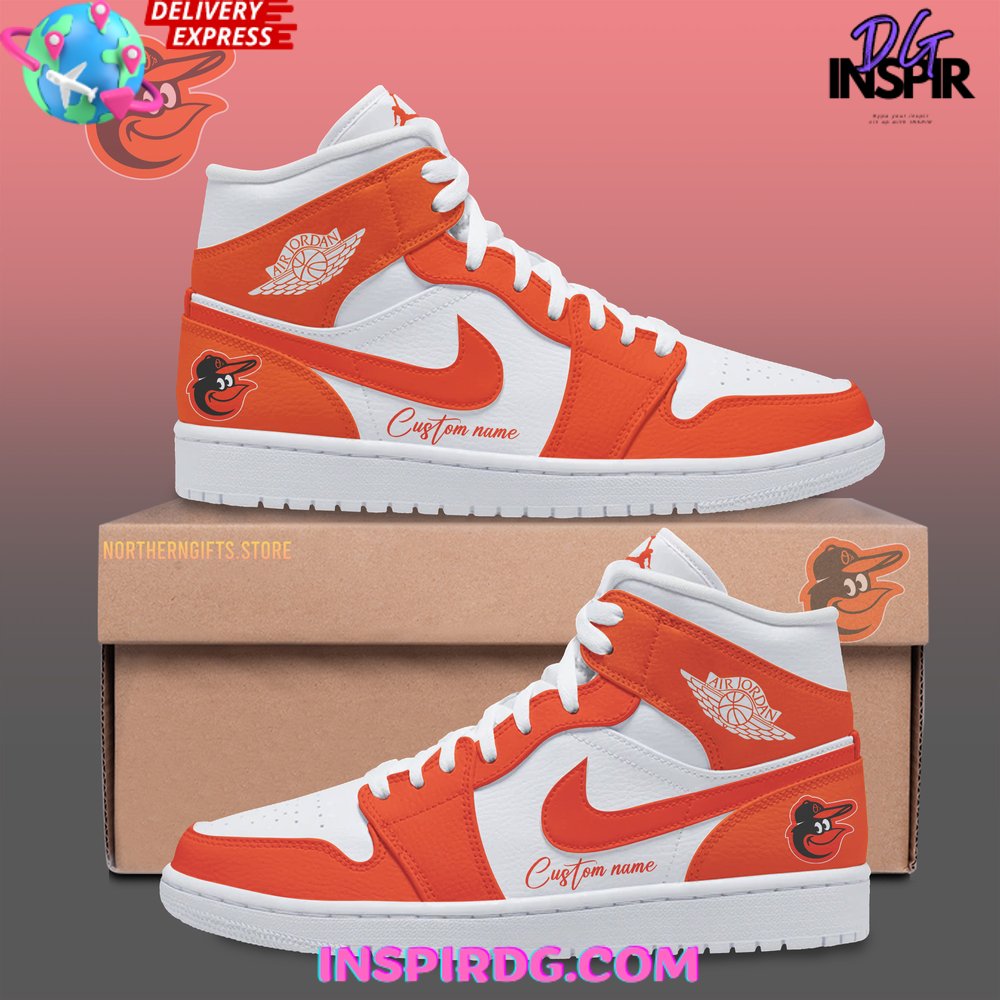 JWFancy Baltimore Oriole AJ1 High Sneakers Shoes For Men And Women
