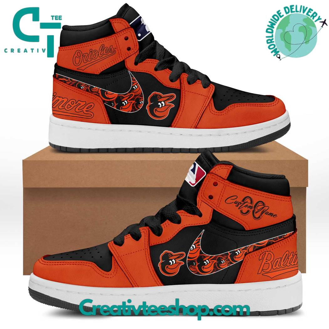 JWFancy Baltimore Orioles AJ1 High Sneakers Shoes For Men And Women