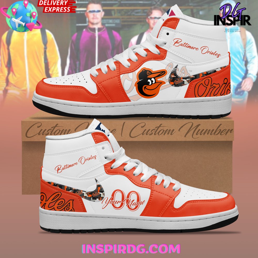 JWFancy Baltimore Orioles AJ1 High Sneakers Shoes For Men And Women