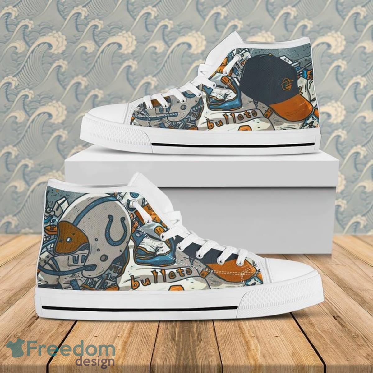 JWFancy Baltimore Orioles High Top Canvas Sneakers Shoes For Men And Women