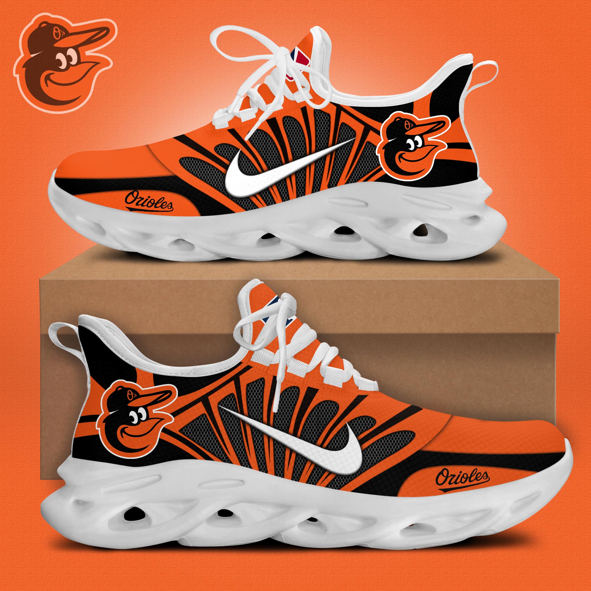 JWFancy Baltimore Orioles Max Soul Shoes Sneakers For Men And Women