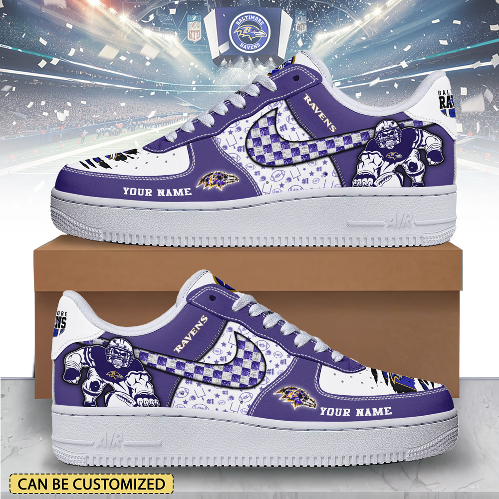 JWFancy Baltimore Ravens Air Low-Top Sneakers Shoes For Men And Women
