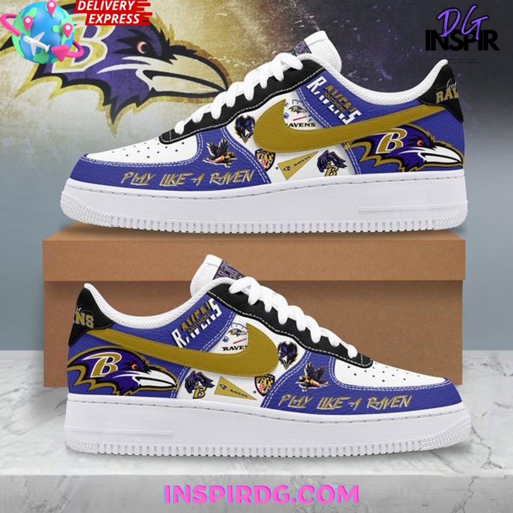 JWFancy Baltimore Ravens Air Low-Top Sneakers Shoes For Men And Women
