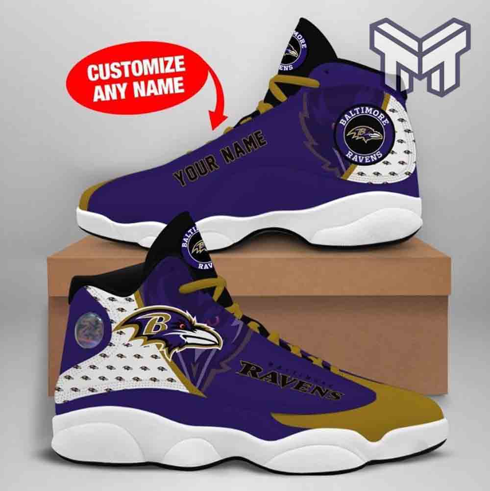 JWFancy Baltimore Ravens AJ13 Sneakers Shoes For Men And Women